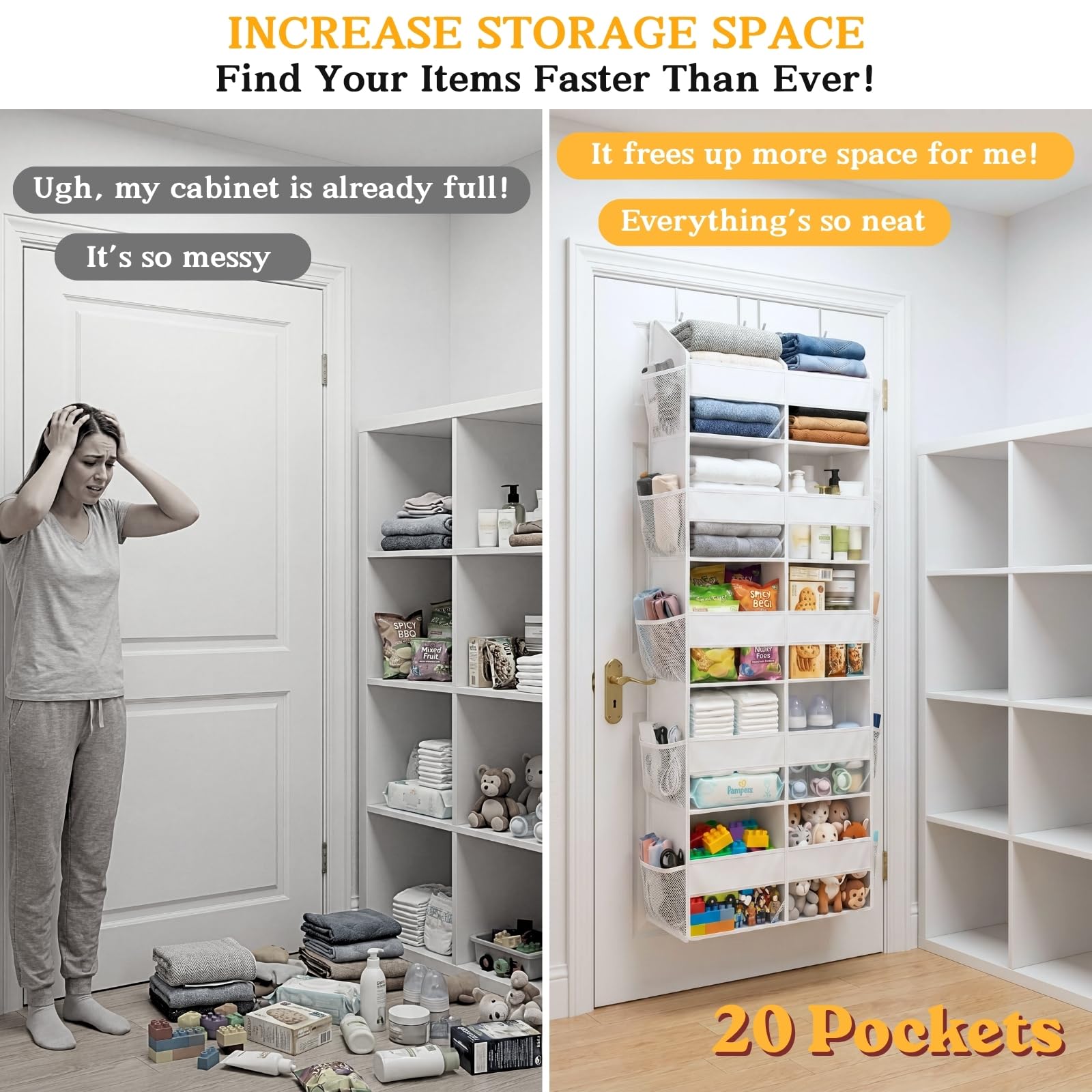Over The Door Organizer 5 Tiers