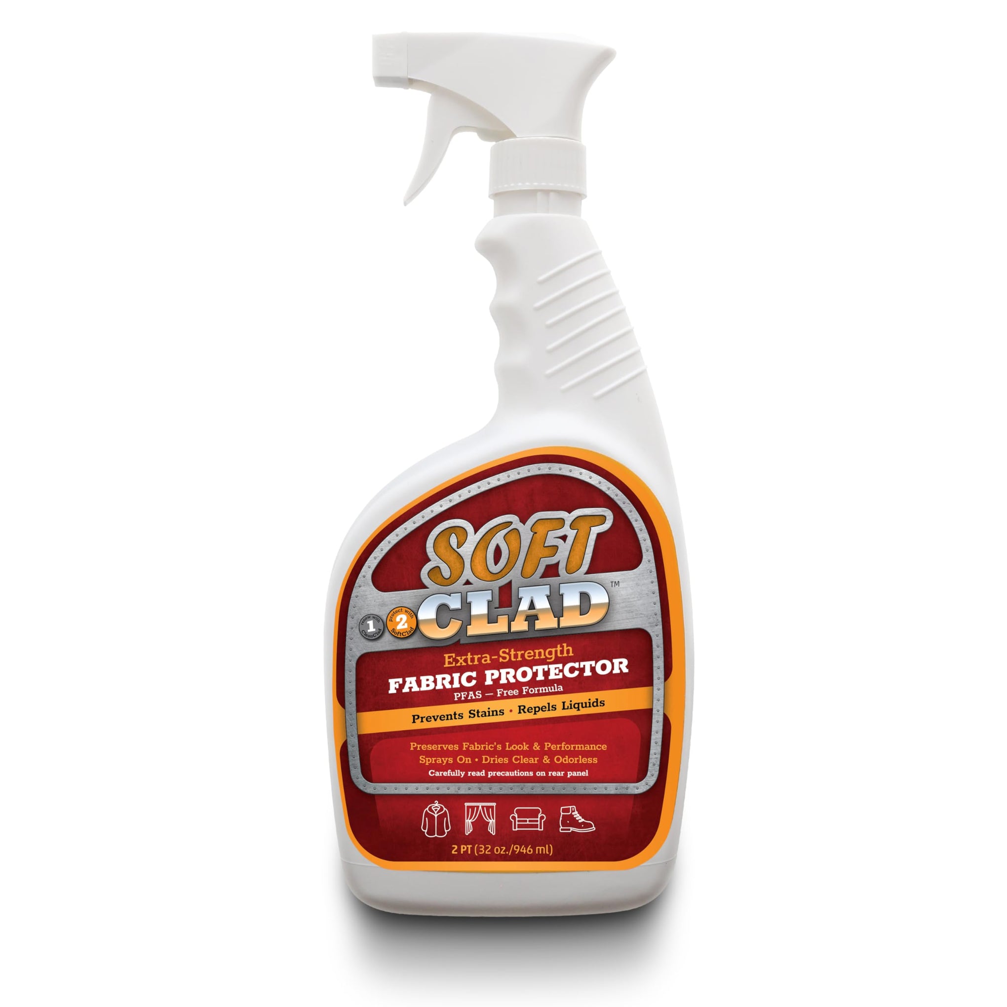 Extra Strength Fabric Protector Spray Prevents Stains and Repels Liquids. SoftClad Guards Furniture (32 Fl Oz)
