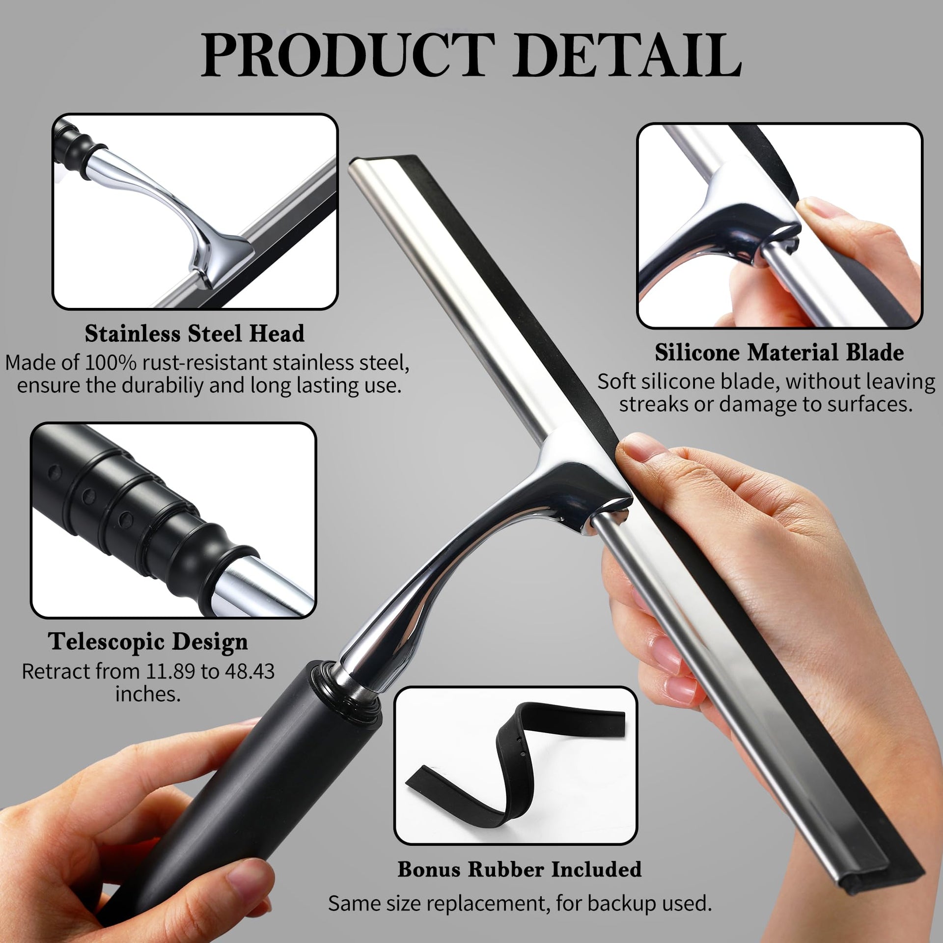 2 in 1 Window Squeegee