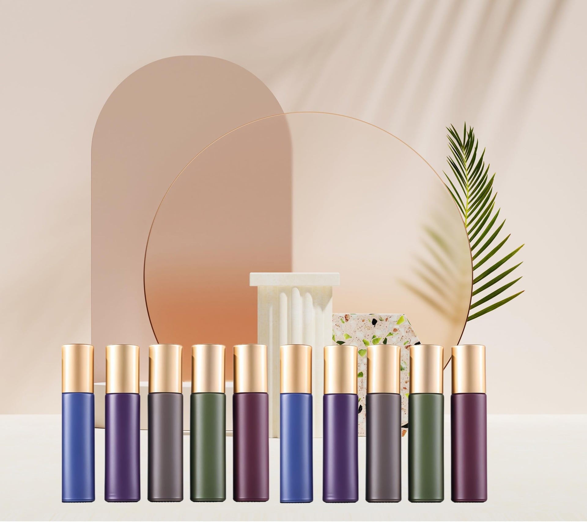 10ml Glass Essential Oil Roller Bottles (10 Count)