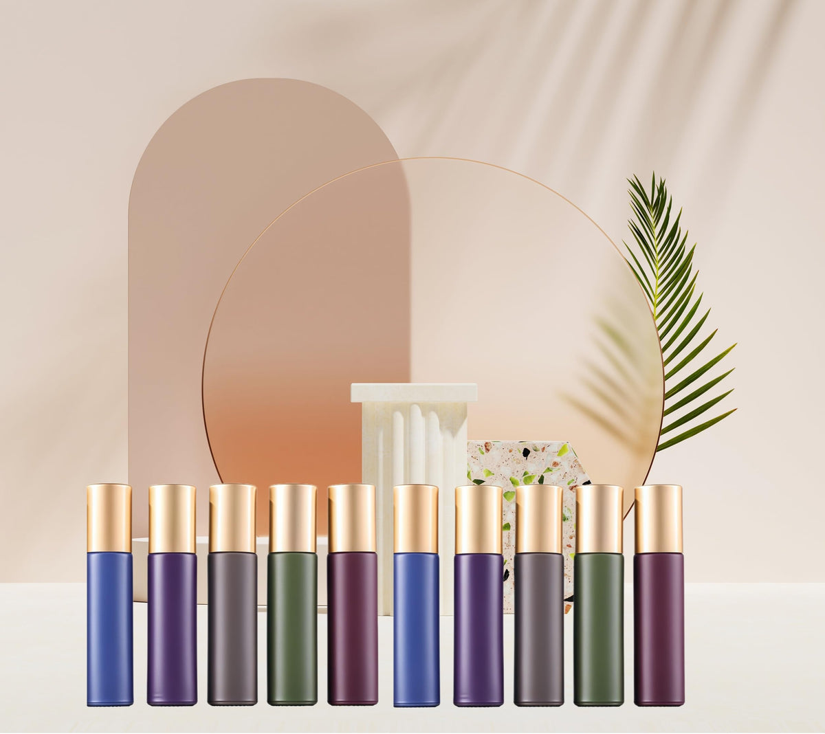 10ml Glass Essential Oil Roller Bottles (10 Count)