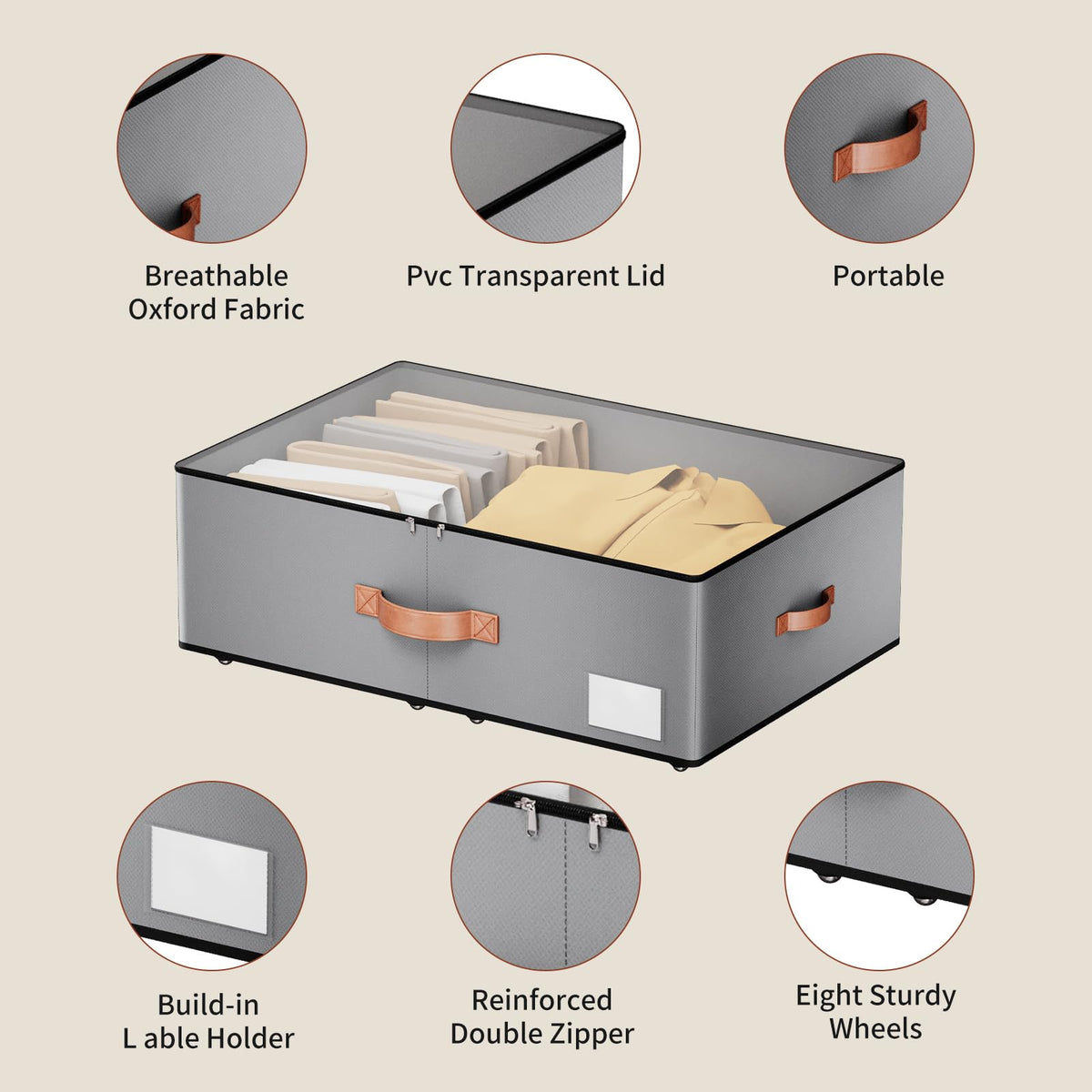 Under bed Storage With Wheels (2 Count)