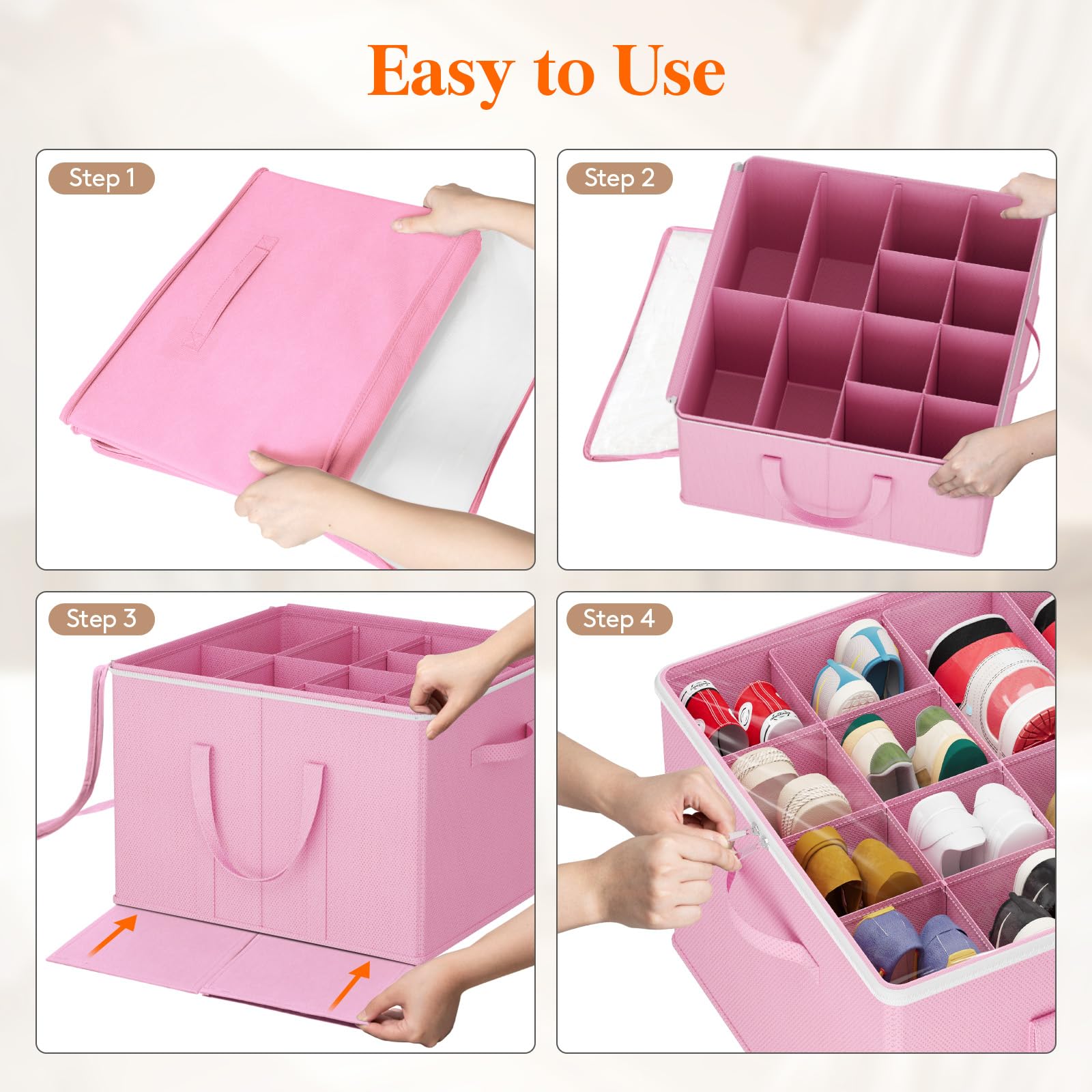 Shoe Storage Organizer for Closet (3 Count)