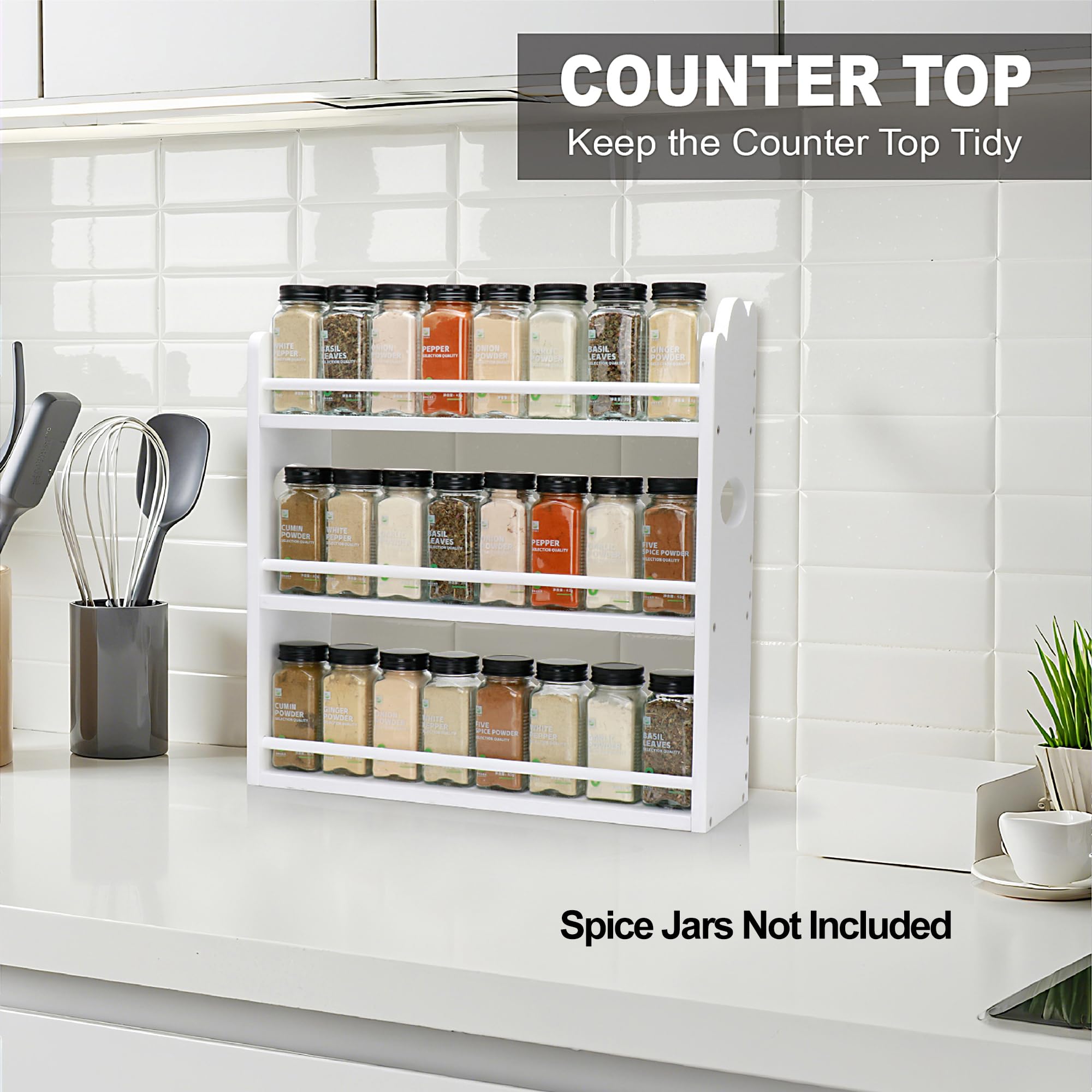 3 Tier Bamboo Spice Rack