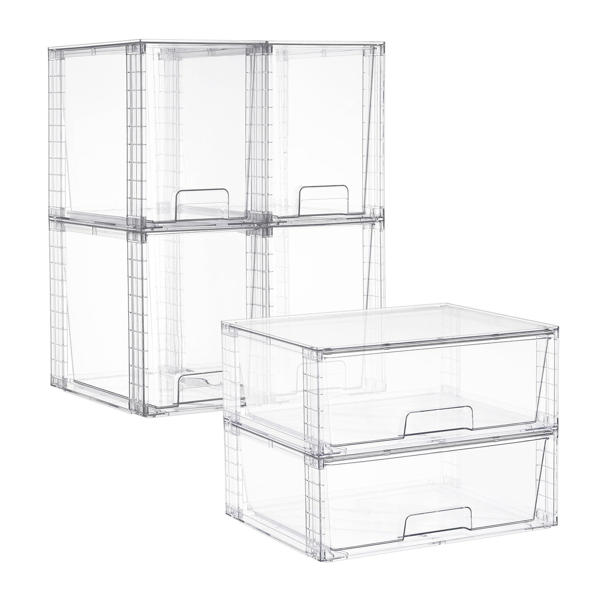 Clear Stackable Storage Drawers (6 Count)