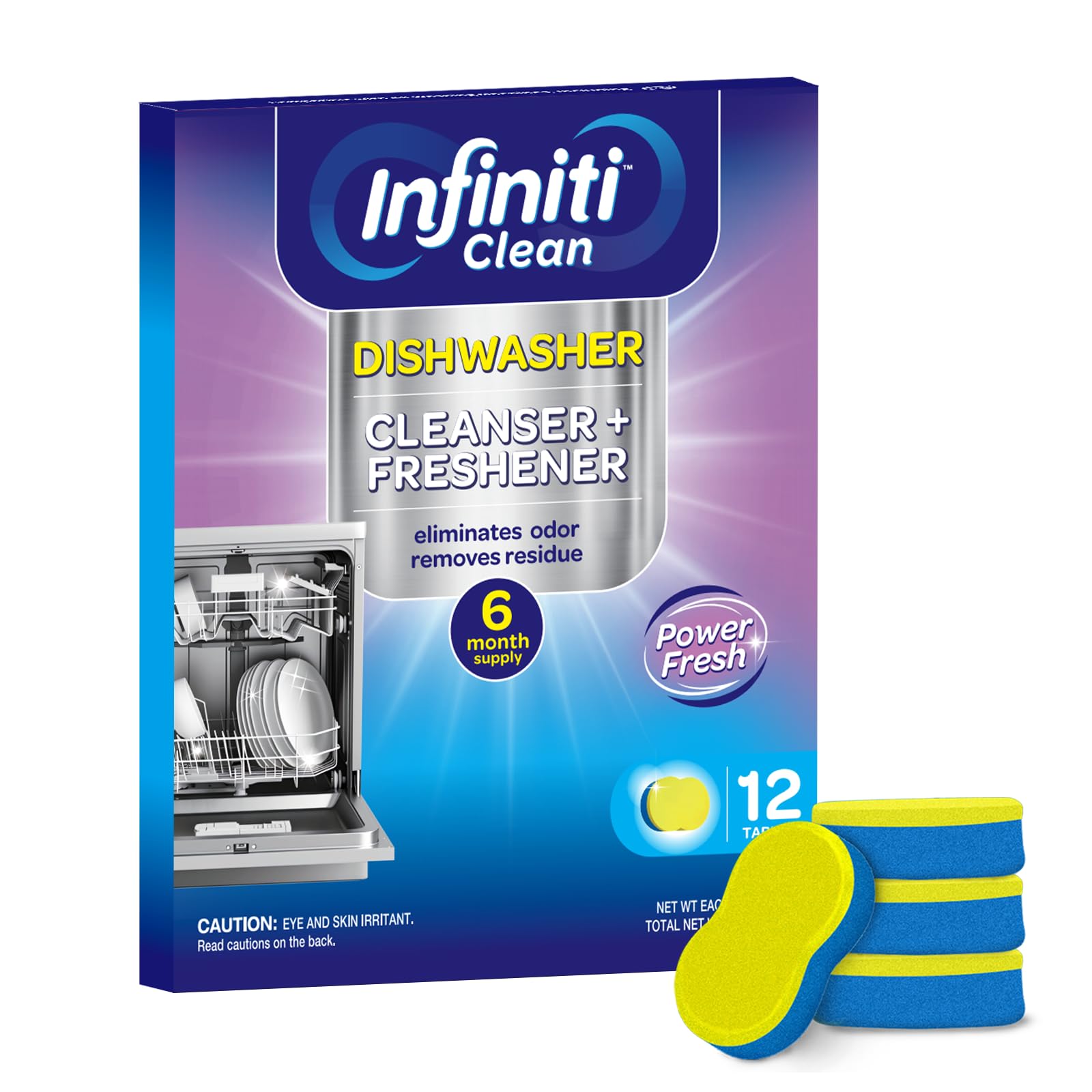 Dishwasher Cleaner and Deodorizer Tablets (12 Count)