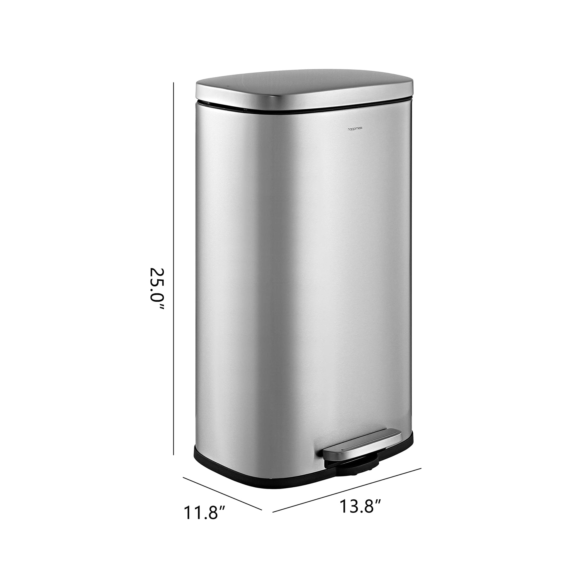 Curtis 8 Gal Step Trash Can Soft Close 25"