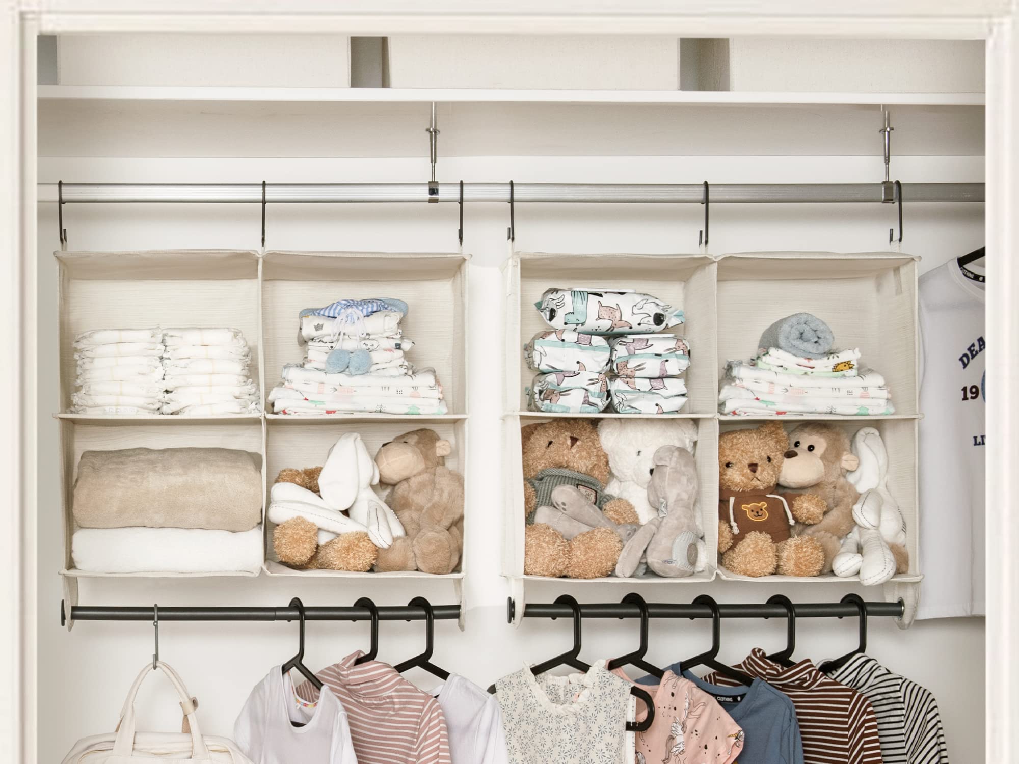 Hanging Closet Organizer with Rod