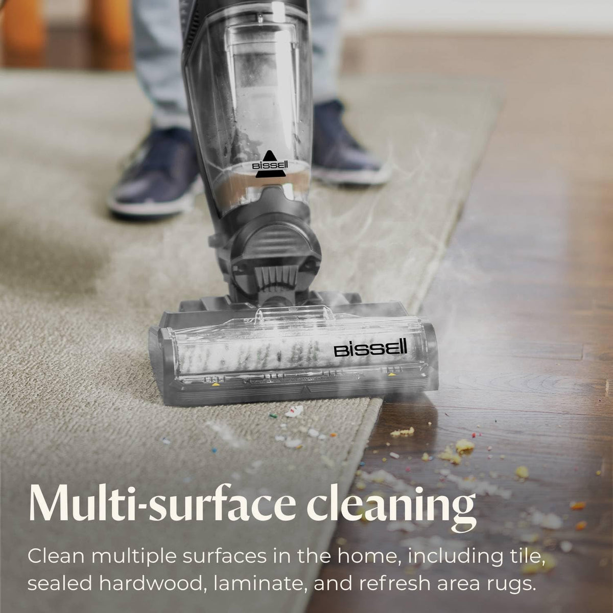 BISSELL® CrossWave® HydroSteam™ Deluxe Wet Dry Vac, Multi-Purpose Vacuum, Wash, and Steam, Formula Included, Green, 3515G