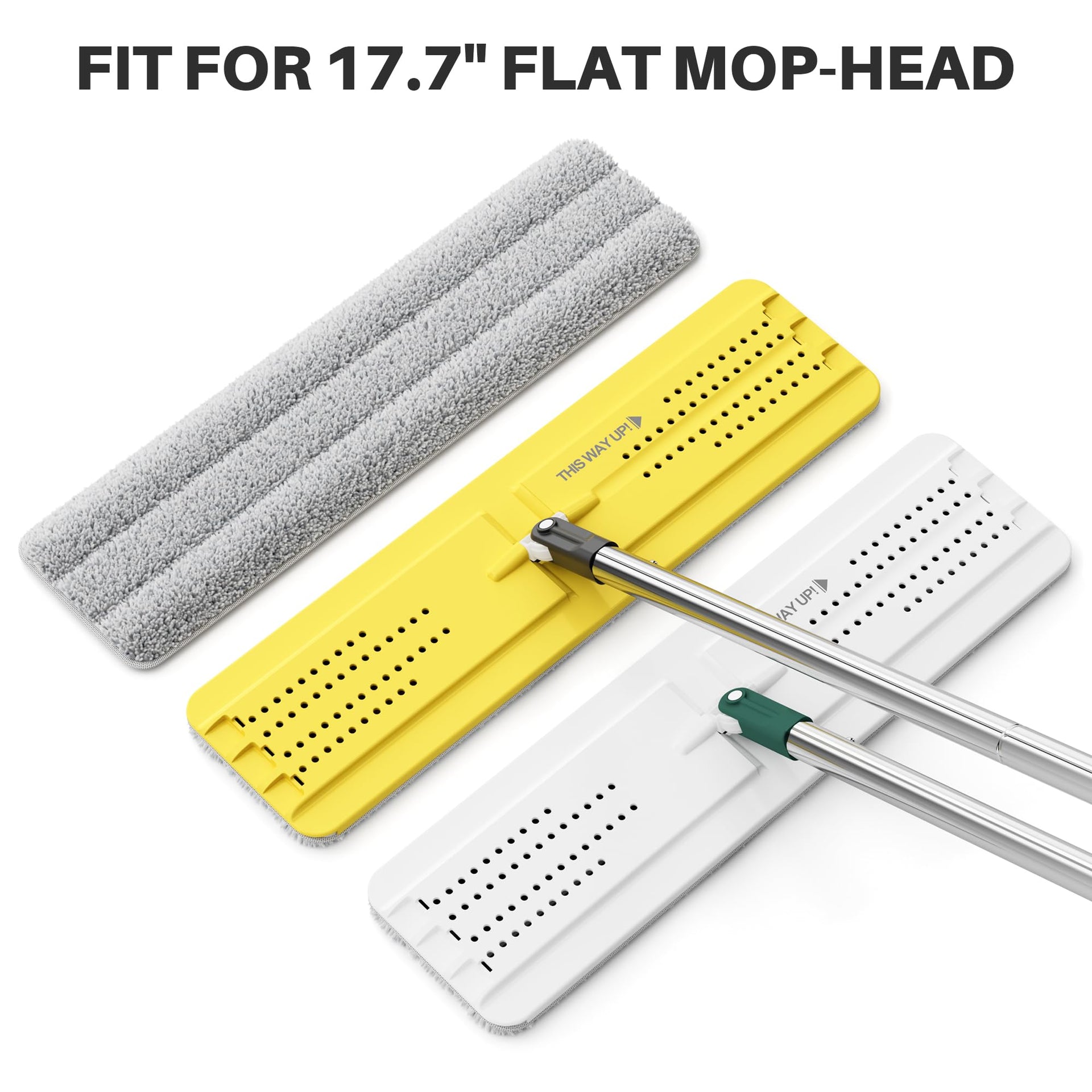 Microfiber Replacement Pads for 17.7" Flat Mop System (4 Count)