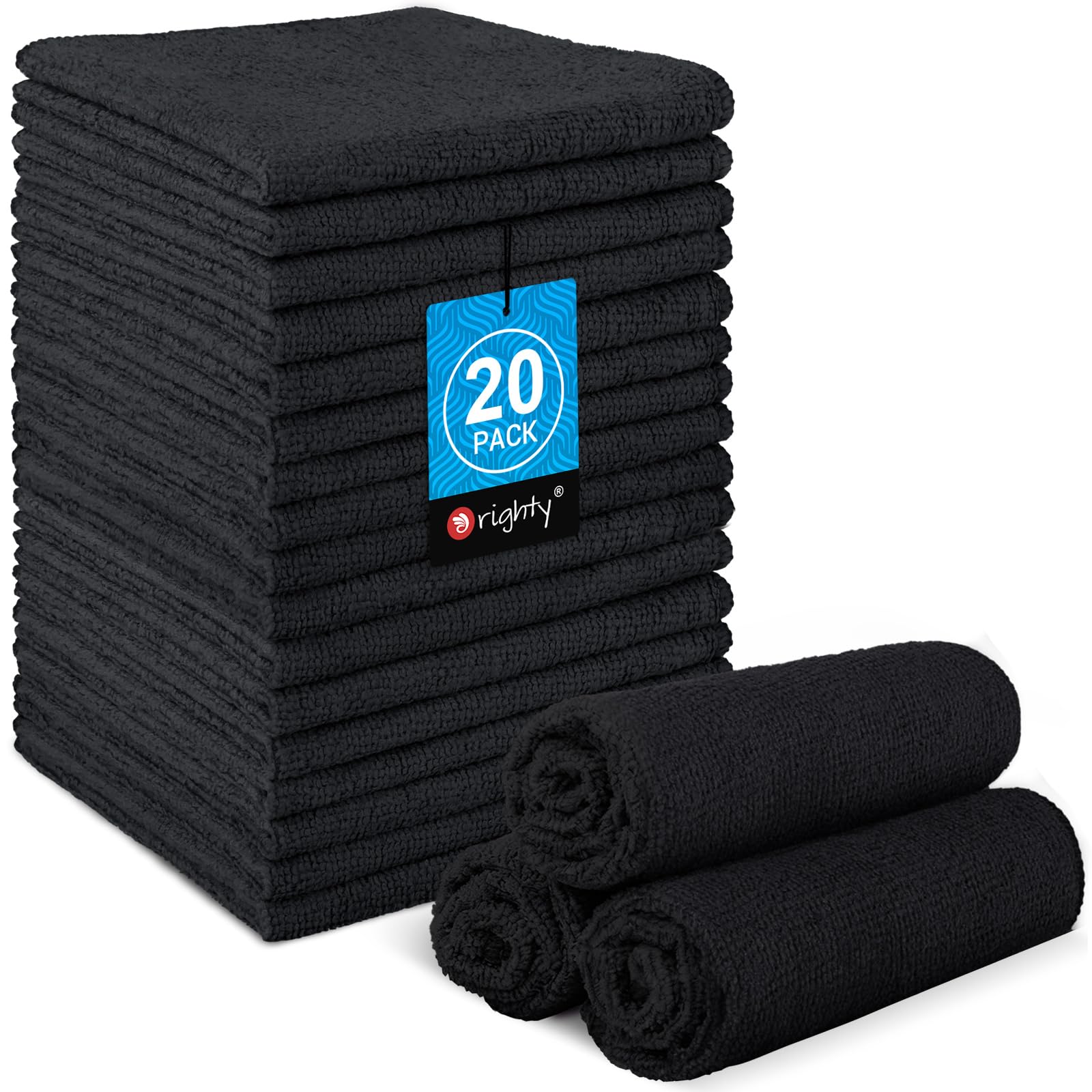 Wash Cloths Face Towels 12x12 Inch 20 Pack (20 Count)
