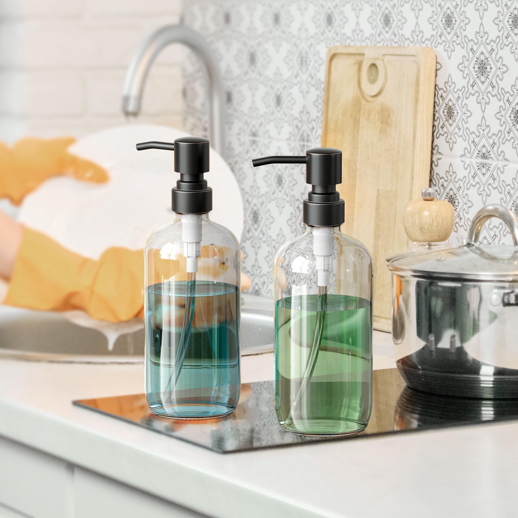 Glass Soap Dispenser (2 Count)
