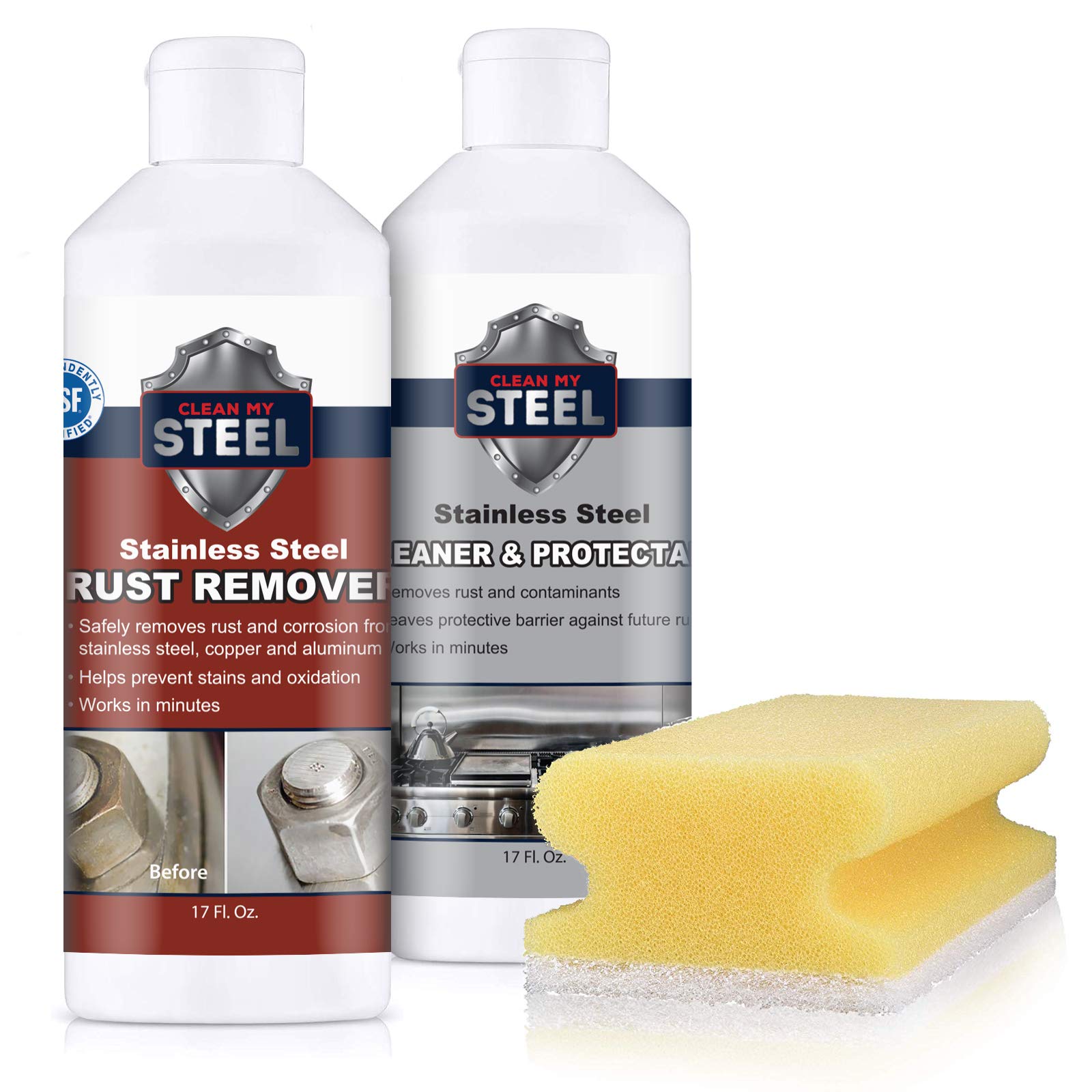 Stainless Steel Rust Remover Kit 17 Fl Oz (34 Fl Oz)