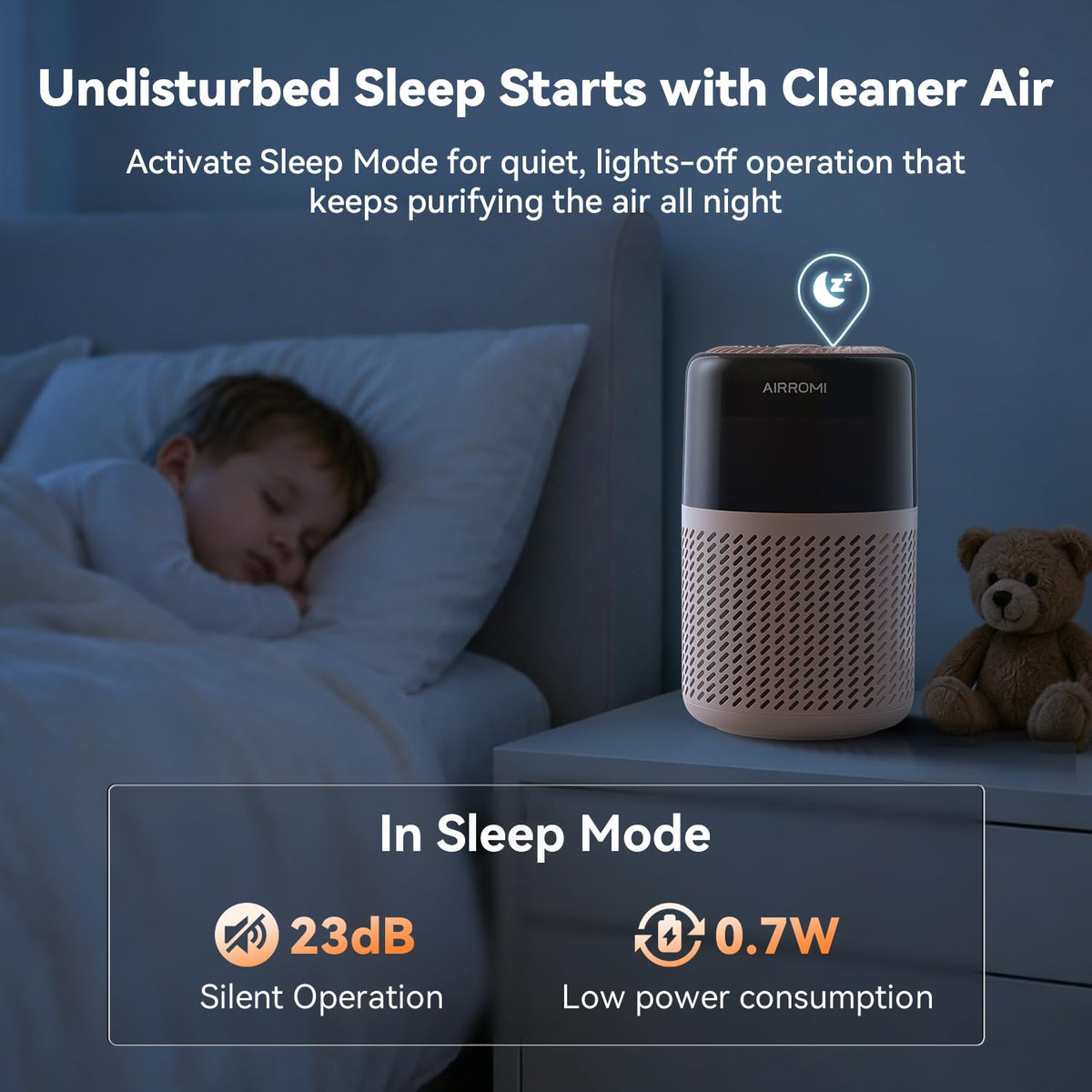 HEPA Air Purifier for Bedroom&Home
