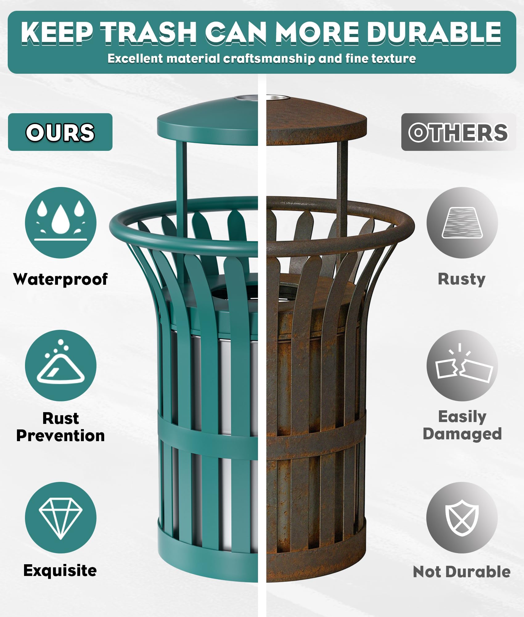 Outdoor Trash Can Commercial