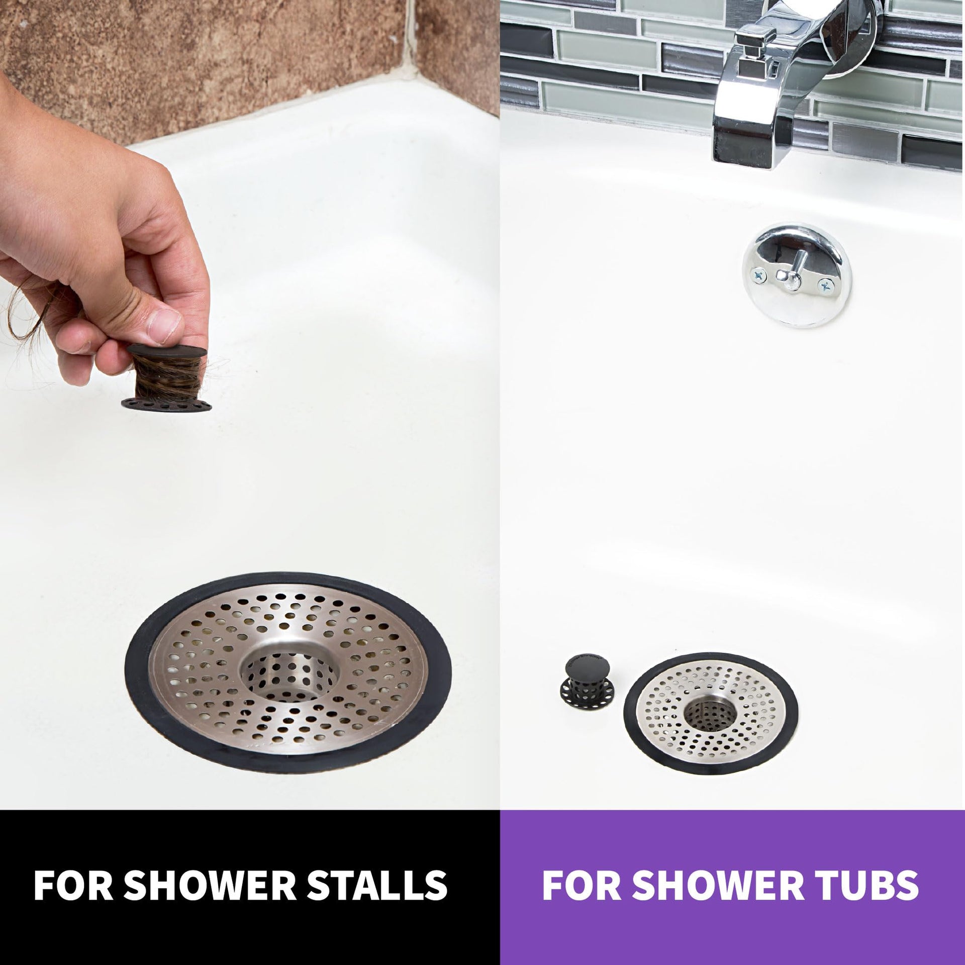 SHSULT755 Ultra Revolutionary Shower Hair Catcher Drain Protector