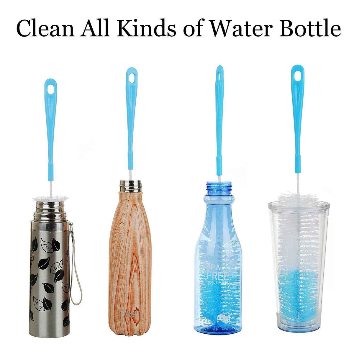 3 Pack Long Bottle Cleaning Brush for Narrow Neck Beer (3 Count)
