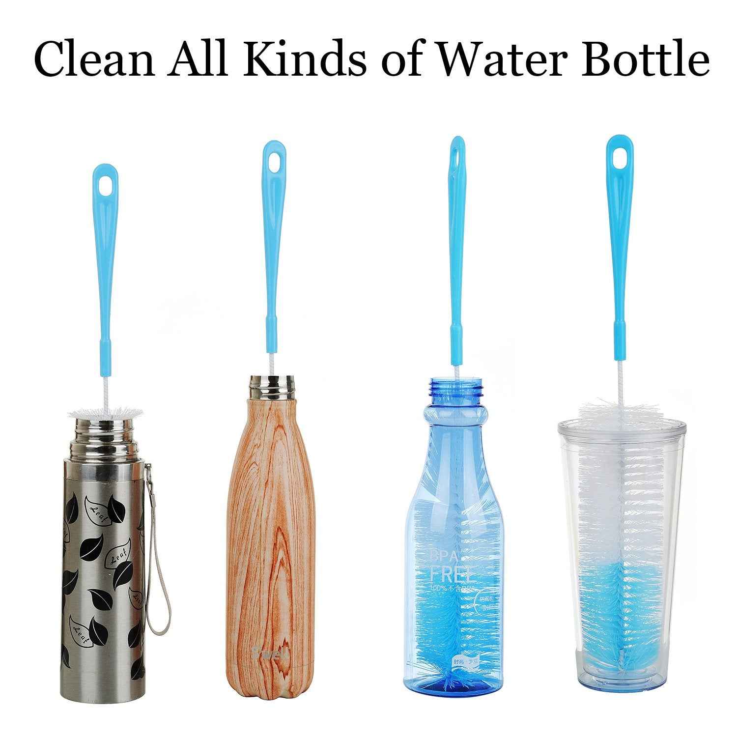 3 Pack Long Bottle Cleaning Brush for Narrow Neck Beer (3 Count)