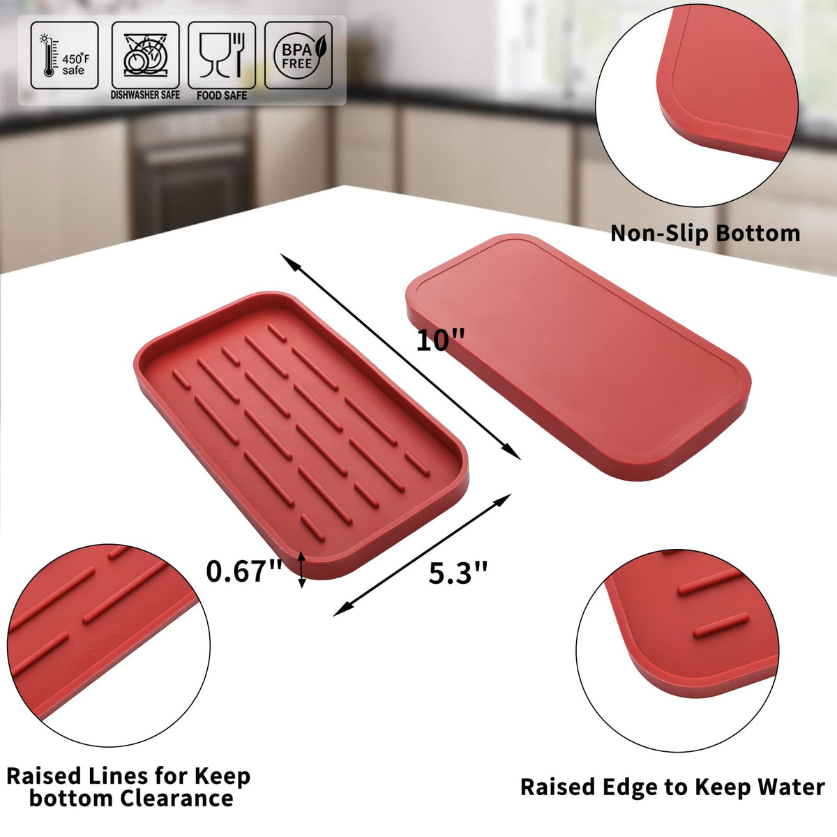 Silicone Kitchen Sink Organizer Tray for Multiple Usage