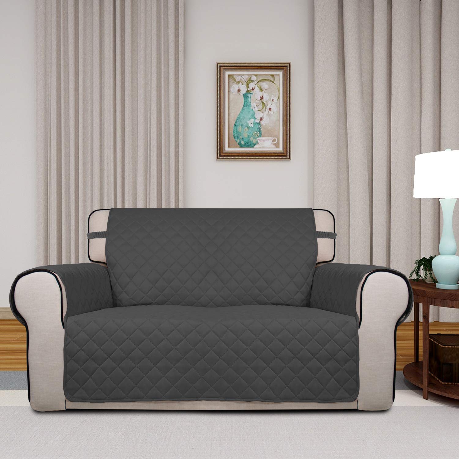 Reversible Quilted Couch Covers for Dogs Loveseat Sofa Cover 46.5”