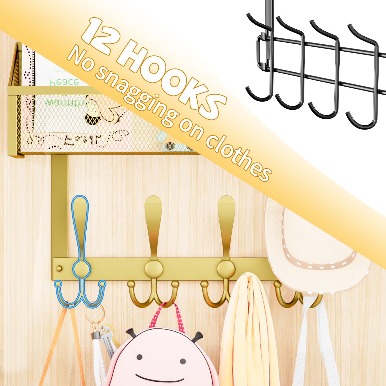 Over The Door Hooks Organizer