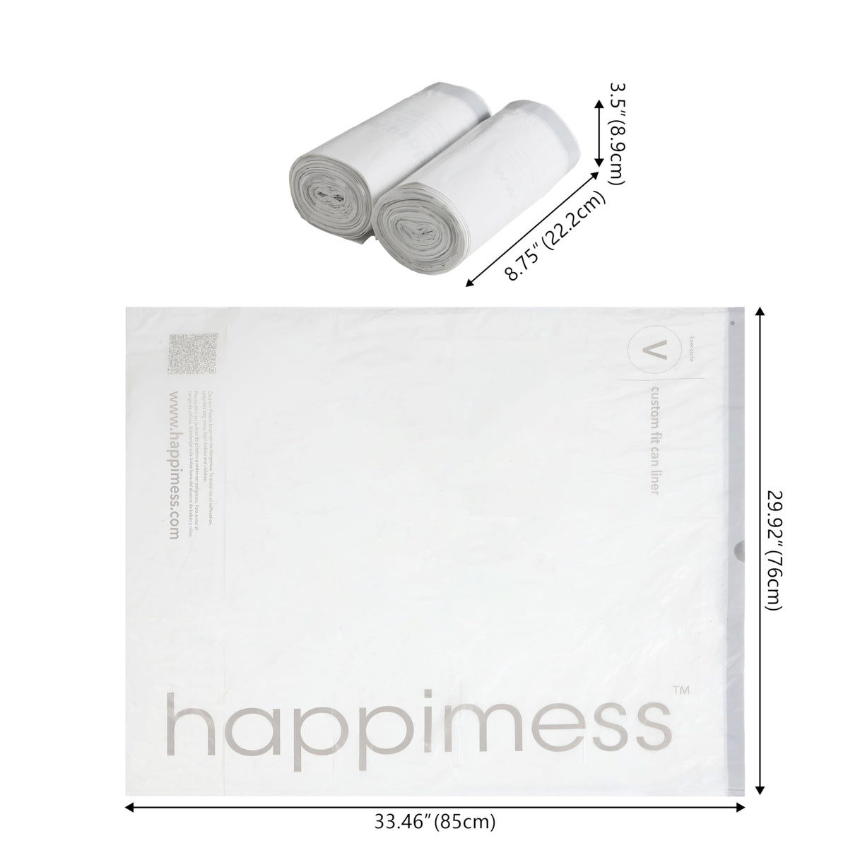 100 Count Unscented 30 Gal Drawstring Trash Can Liner