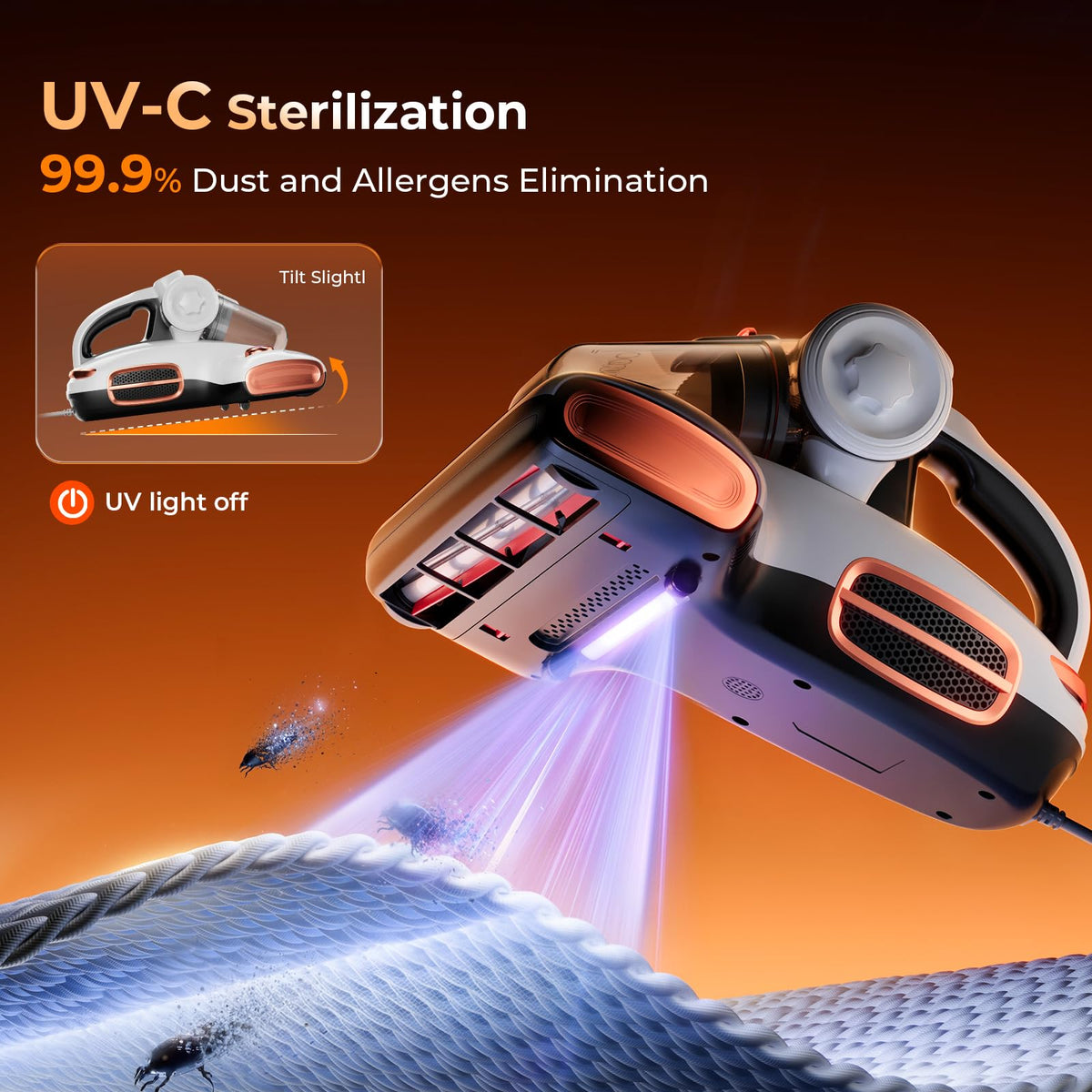 T600 Mattress Bed Vacuum Cleaner with UV