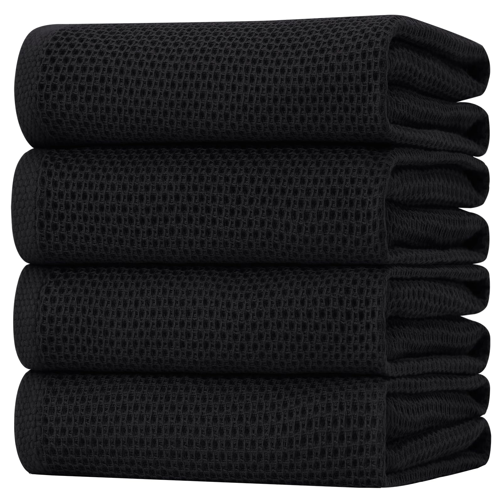 100% Cotton Oversized Waffle Weave Kitchen Towels 4 (4 Count)