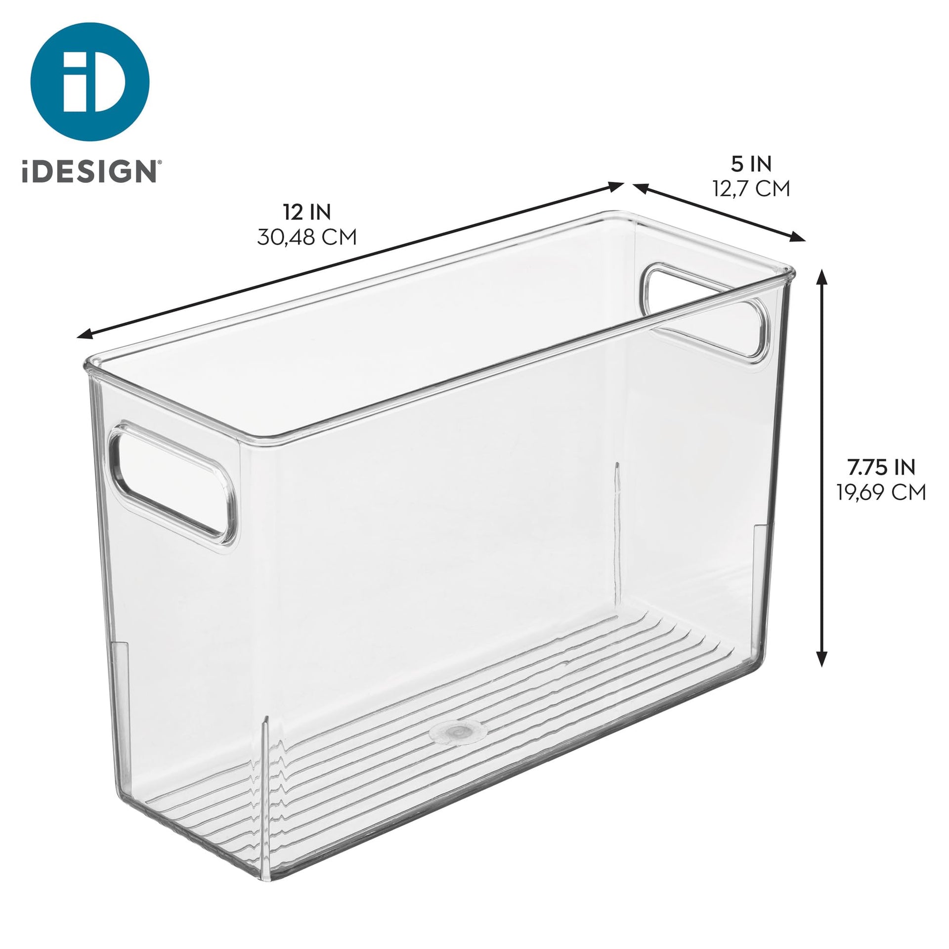 Tall Plastic Storage Bin with Handles (4 Count)