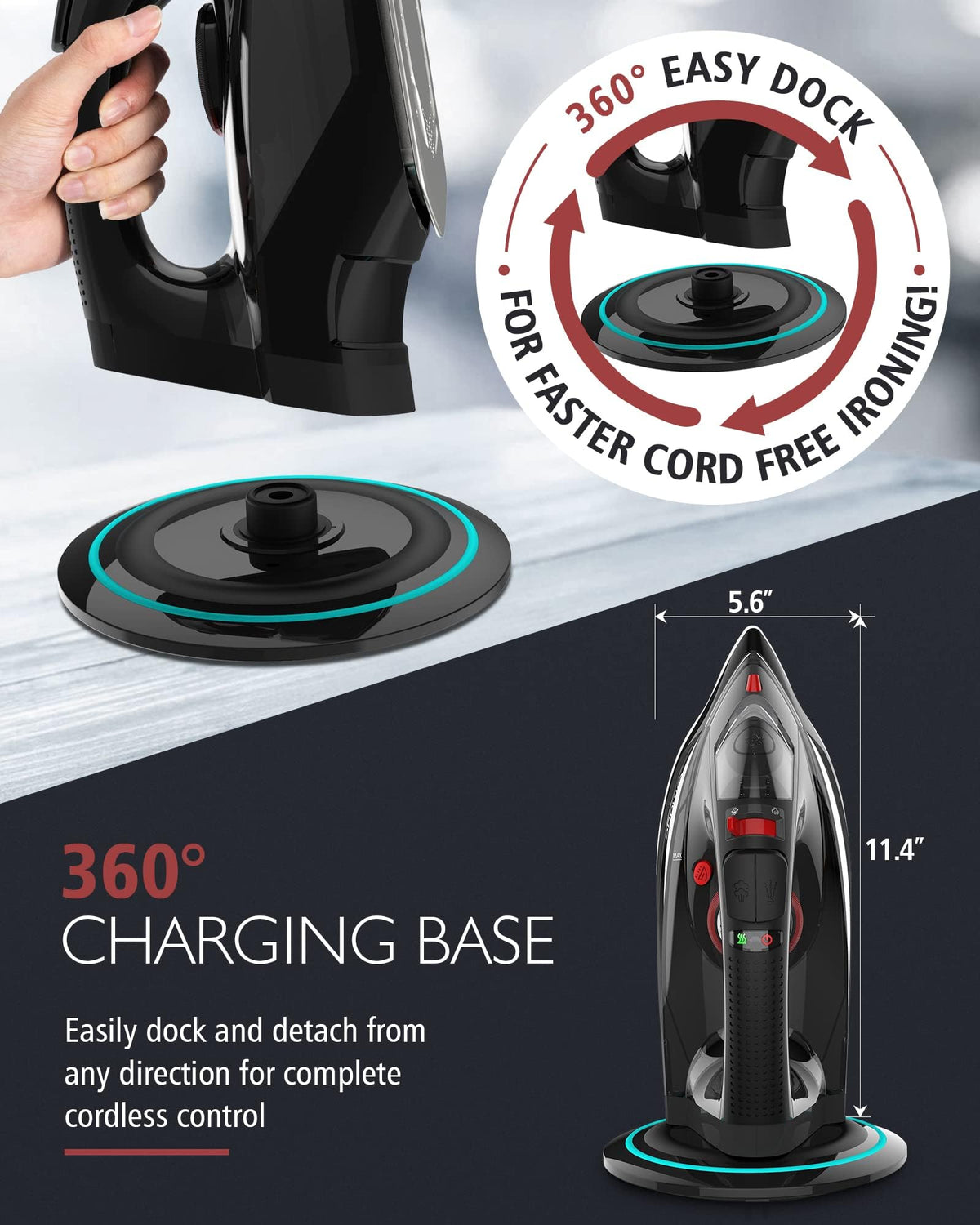 Cordless Steam Iron for Clothes