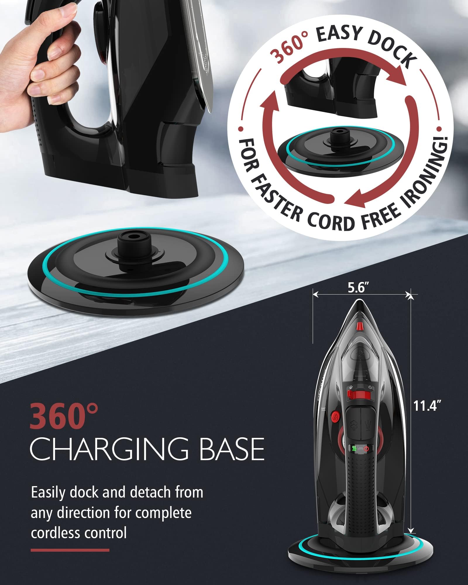 Cordless Steam Iron for Clothes