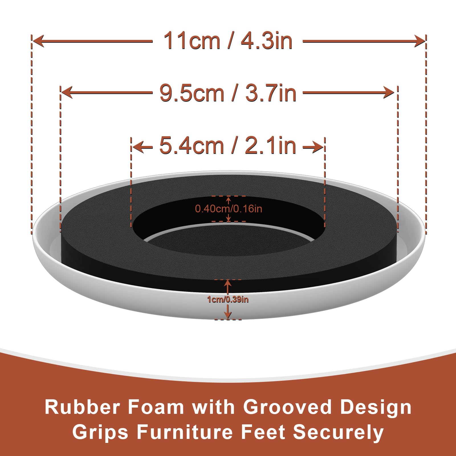 Furniture Sliders for Carpets (4 Count)