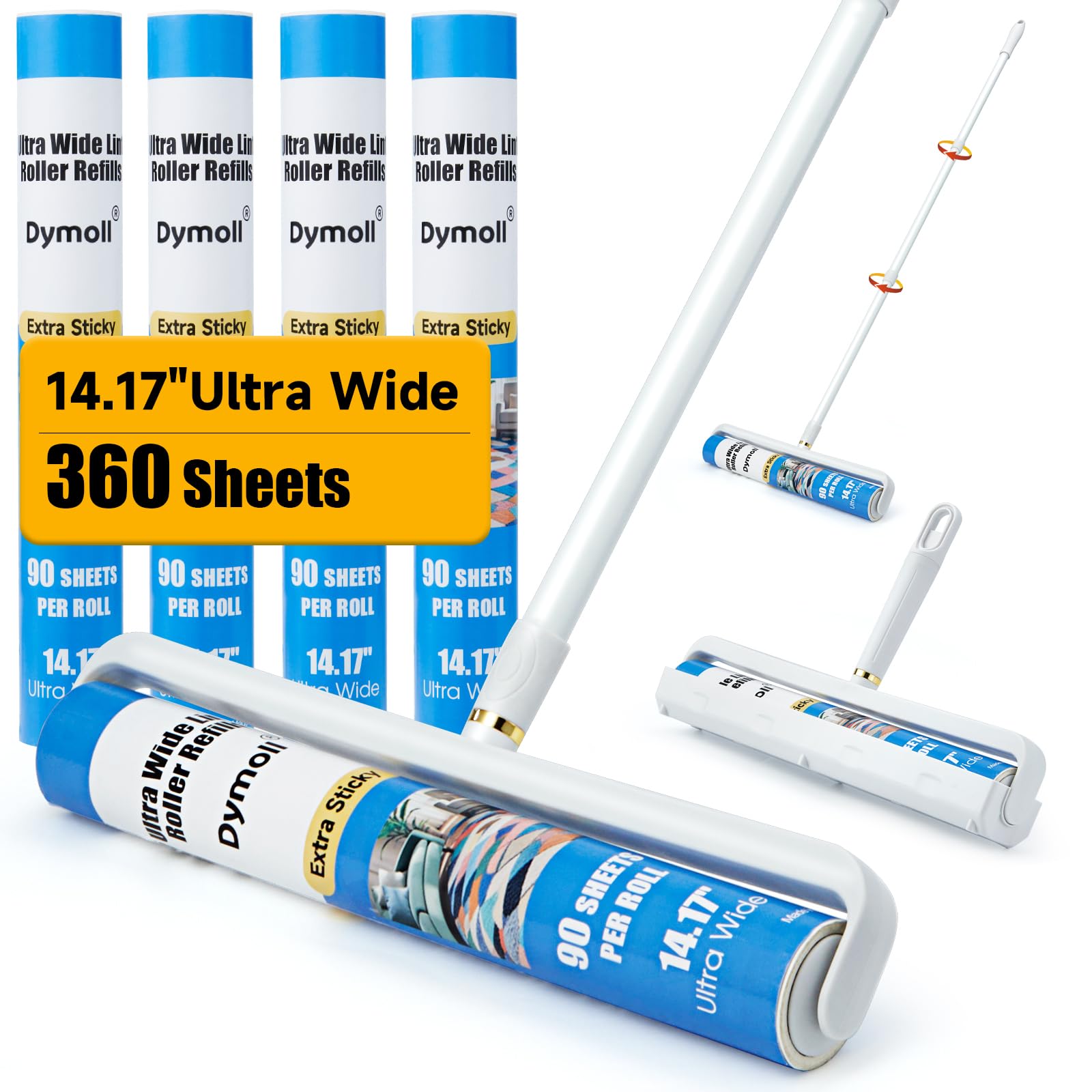 14.17" Large Lint Rollers for Pet Hair Extra Sticky
