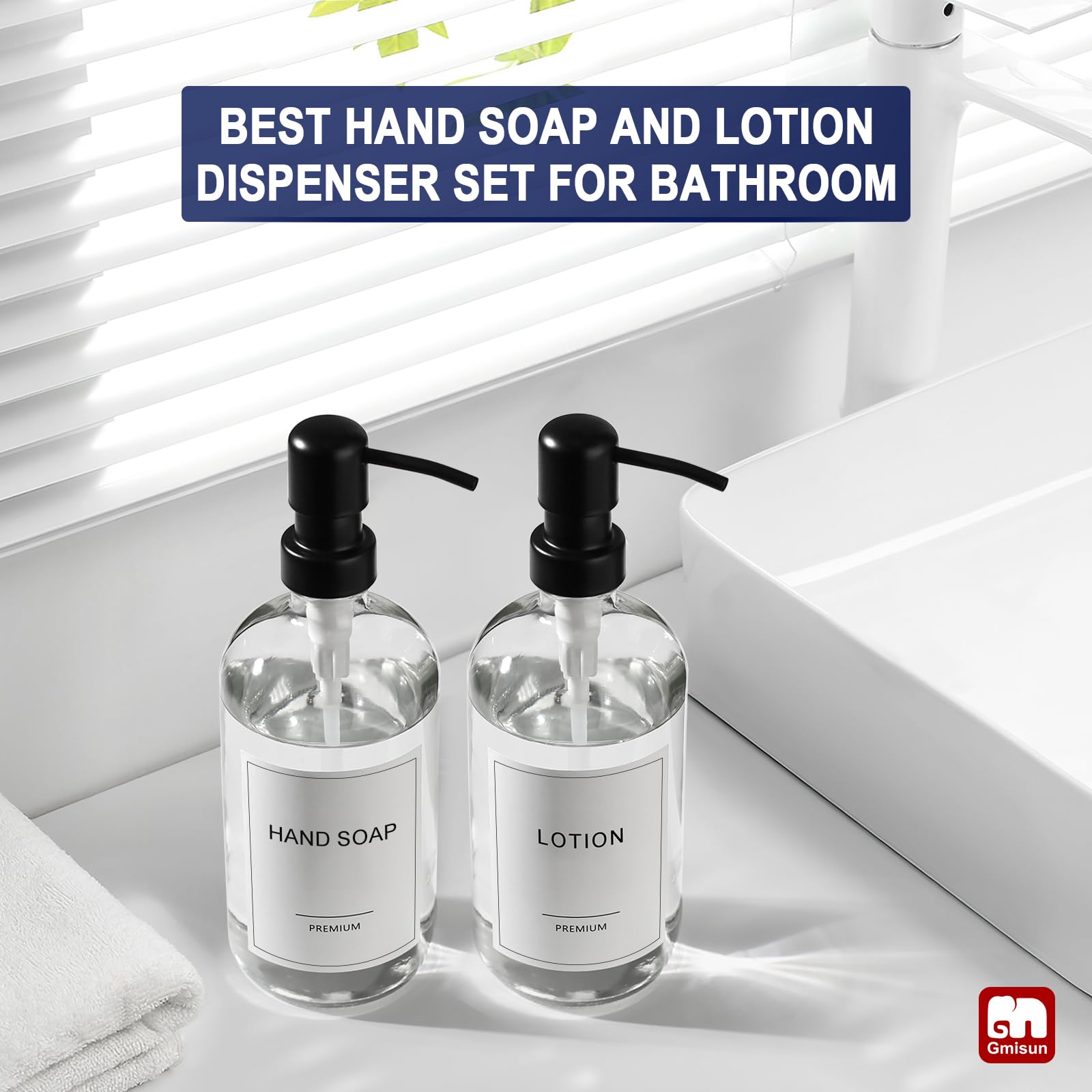 Glass Soap Dispenser with Pump (2 Count)