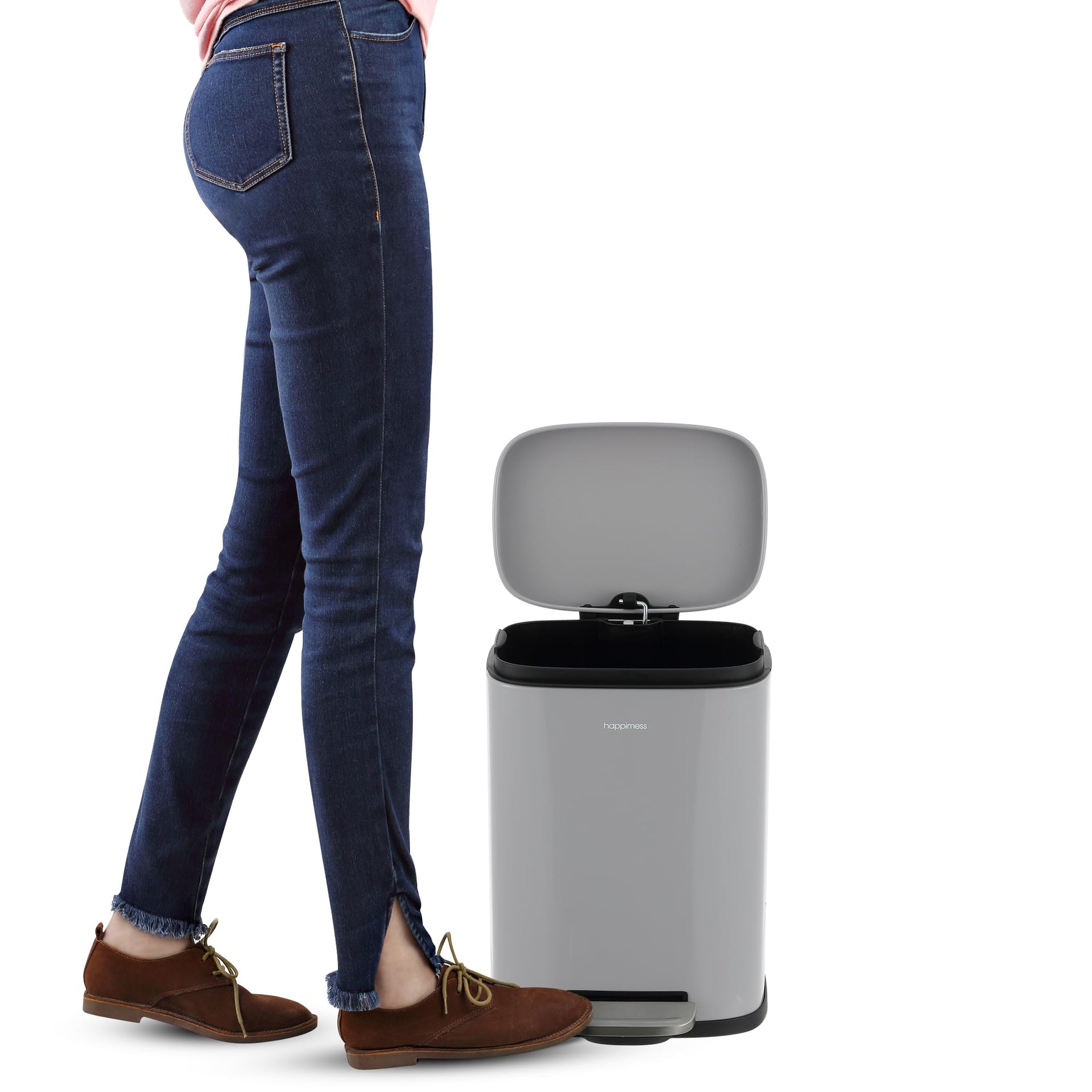 Connor 2 Piece Iron Trash Can (2 Count)