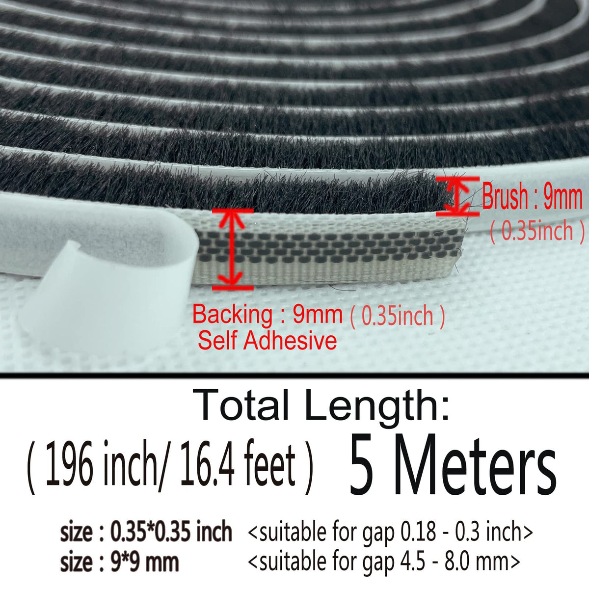 Weather Stripping Brush for Sliding Windows