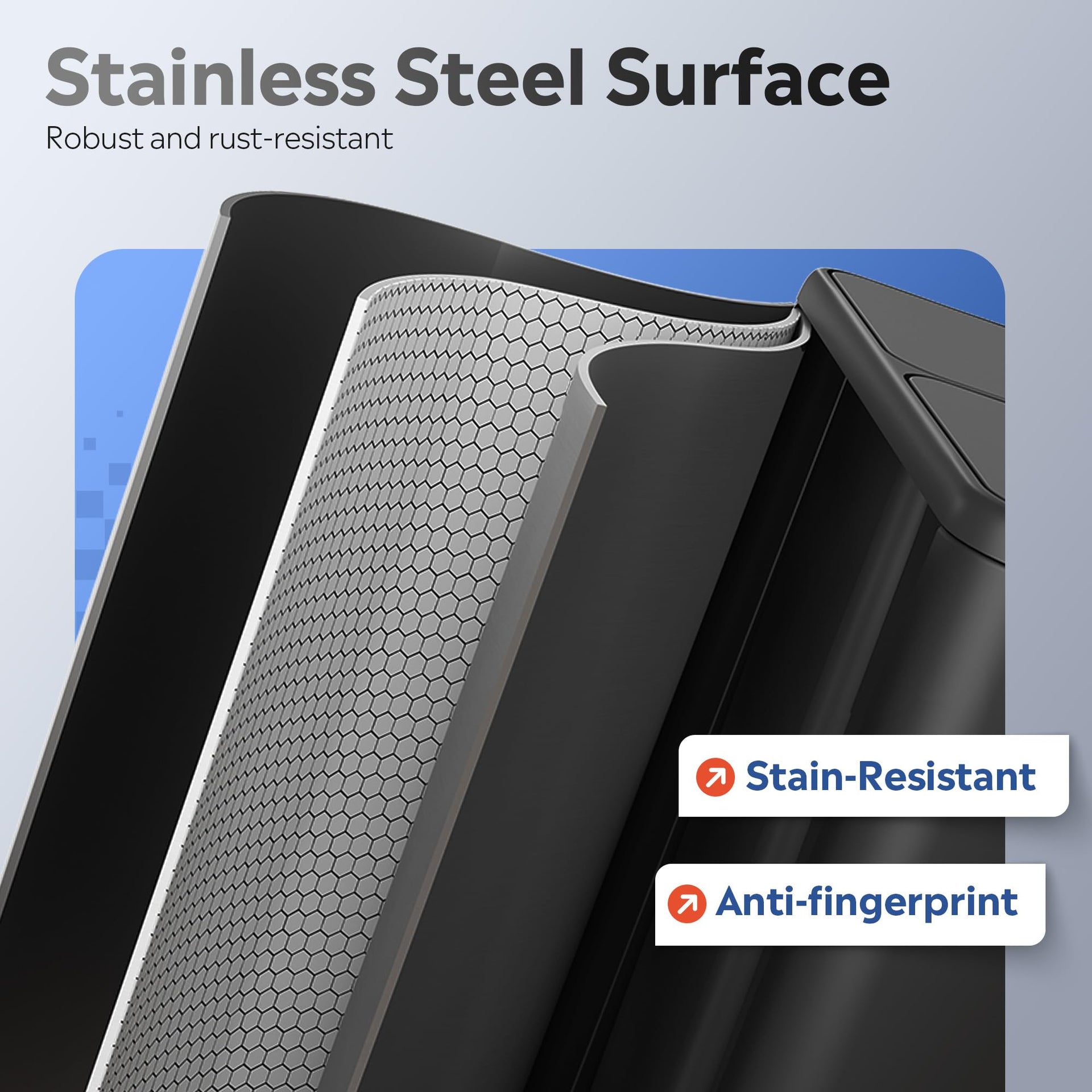 2 x 8 Gallon Stainless Steel Dual Trash Can (2 Count)