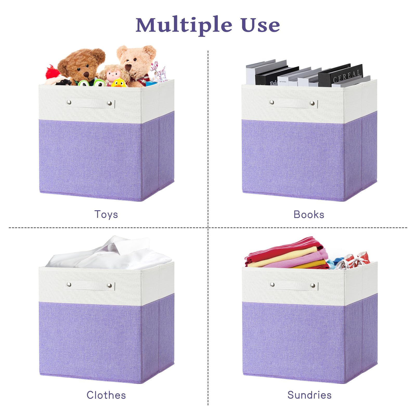 13x13x13 Storage Cube Bins 6 Pack