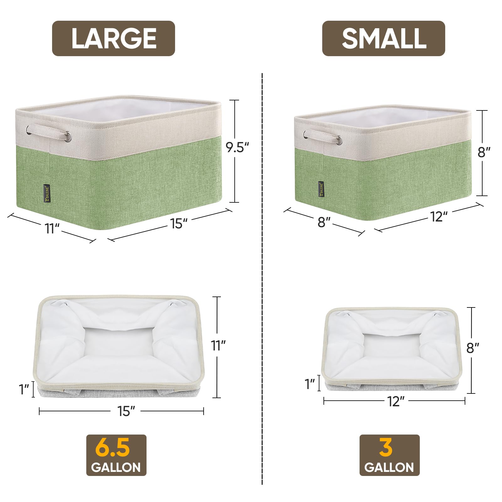 2 Pack Fabric Closet Storage Bins for Shelves (2 Count)