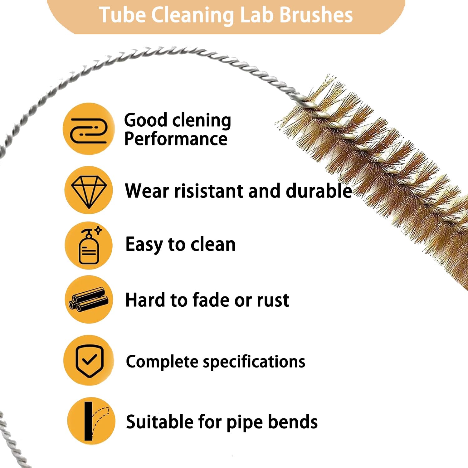 7Pcs Brass Tube Brushes (7 Count)