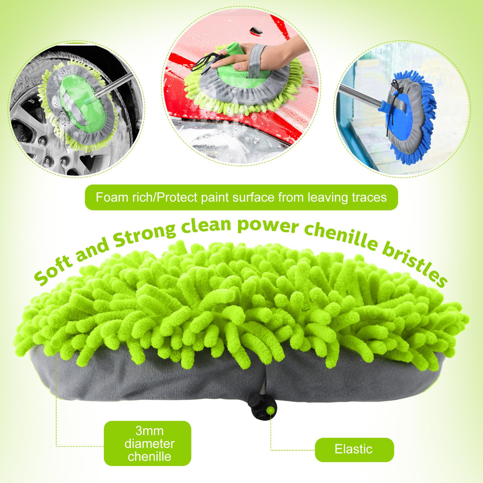 5 Pcs Car Wash Mitt Set (5 Count)