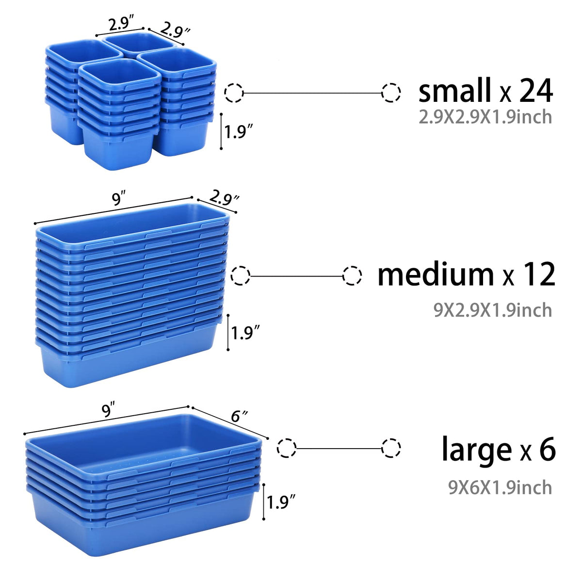 42 Pack Tool Box Organizer Tool Tray Dividers (42 Count)