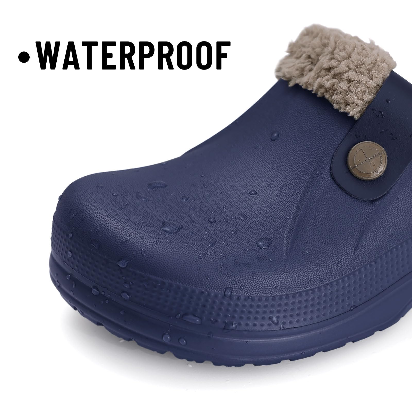 Fur Lined Clogs for Women & Men Fuzzy Slippers with Memory Foam