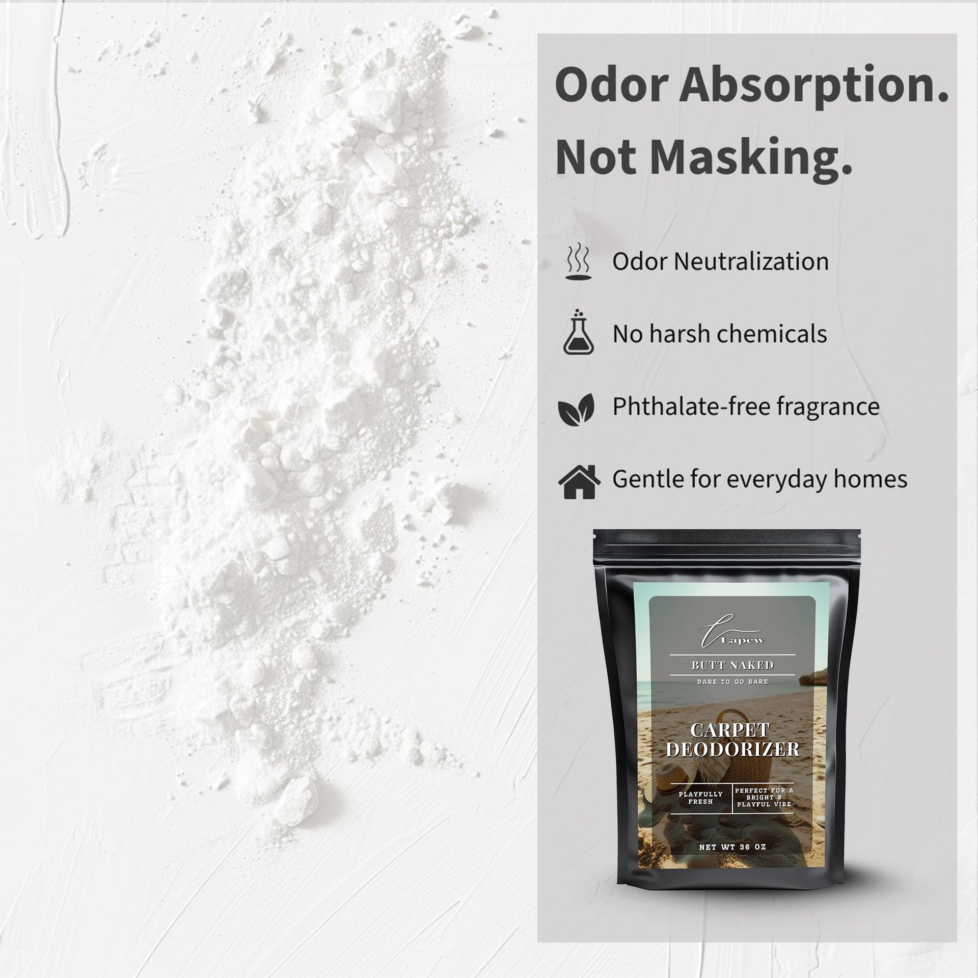Butt Naked Carpet Deodorizer Powder (36 Ounce)