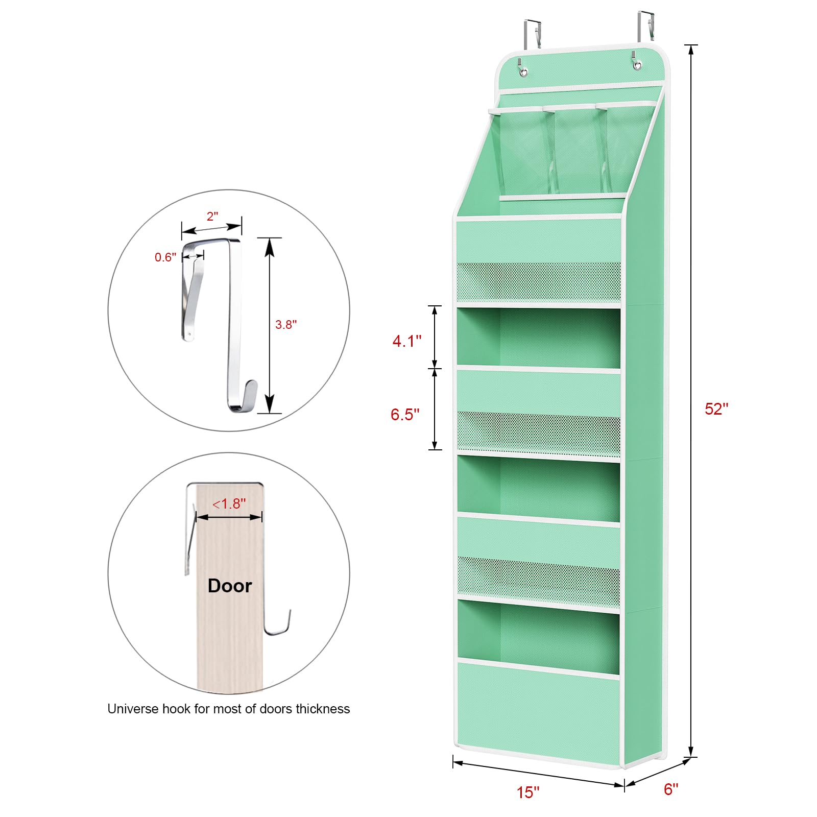 Fabric Over Door Hanging Organizer for Baby Nursery