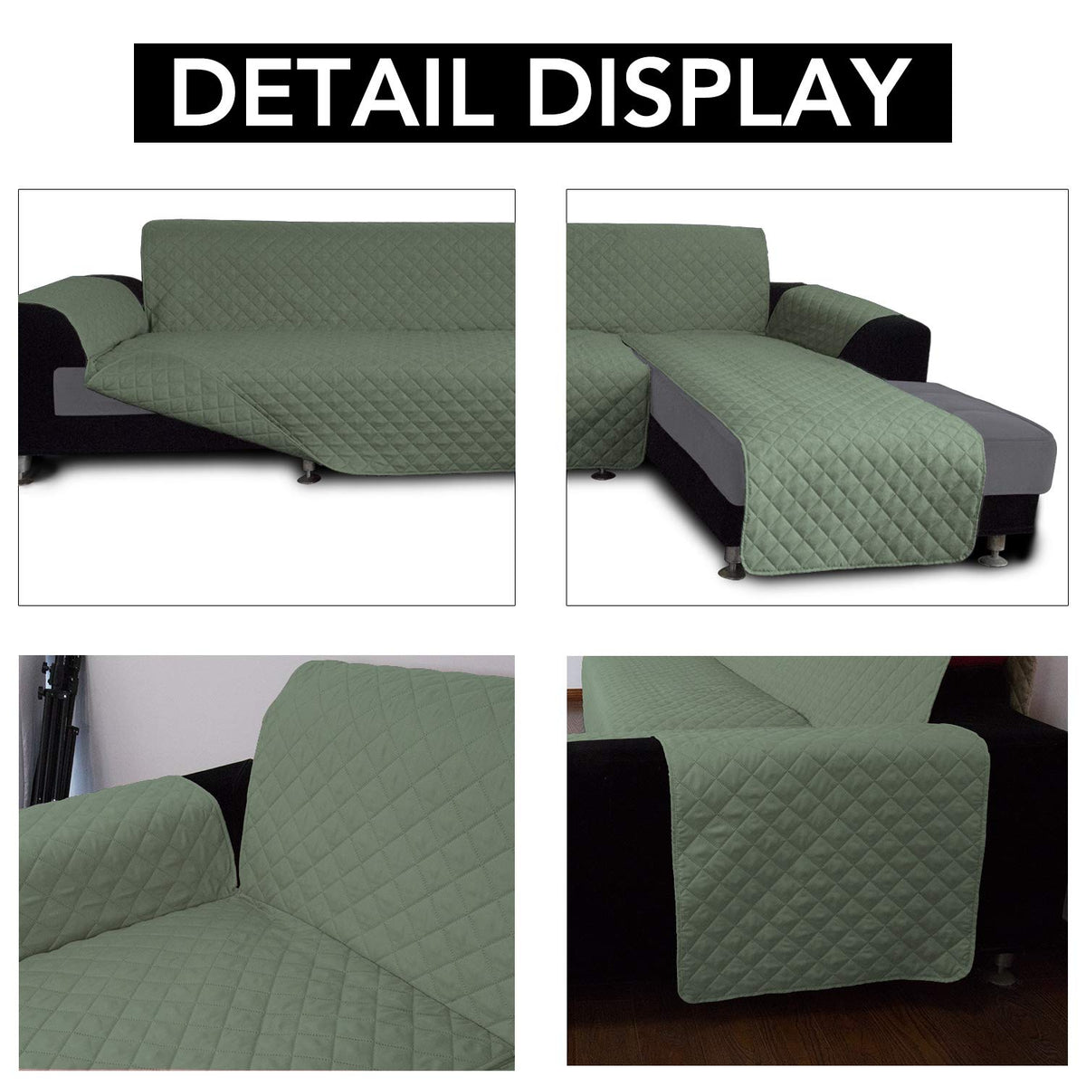 Sofa Slipcover L Shape Sofa Cover Sectional Couch Cover Furniture Protector Mat for Pets Dog Cat