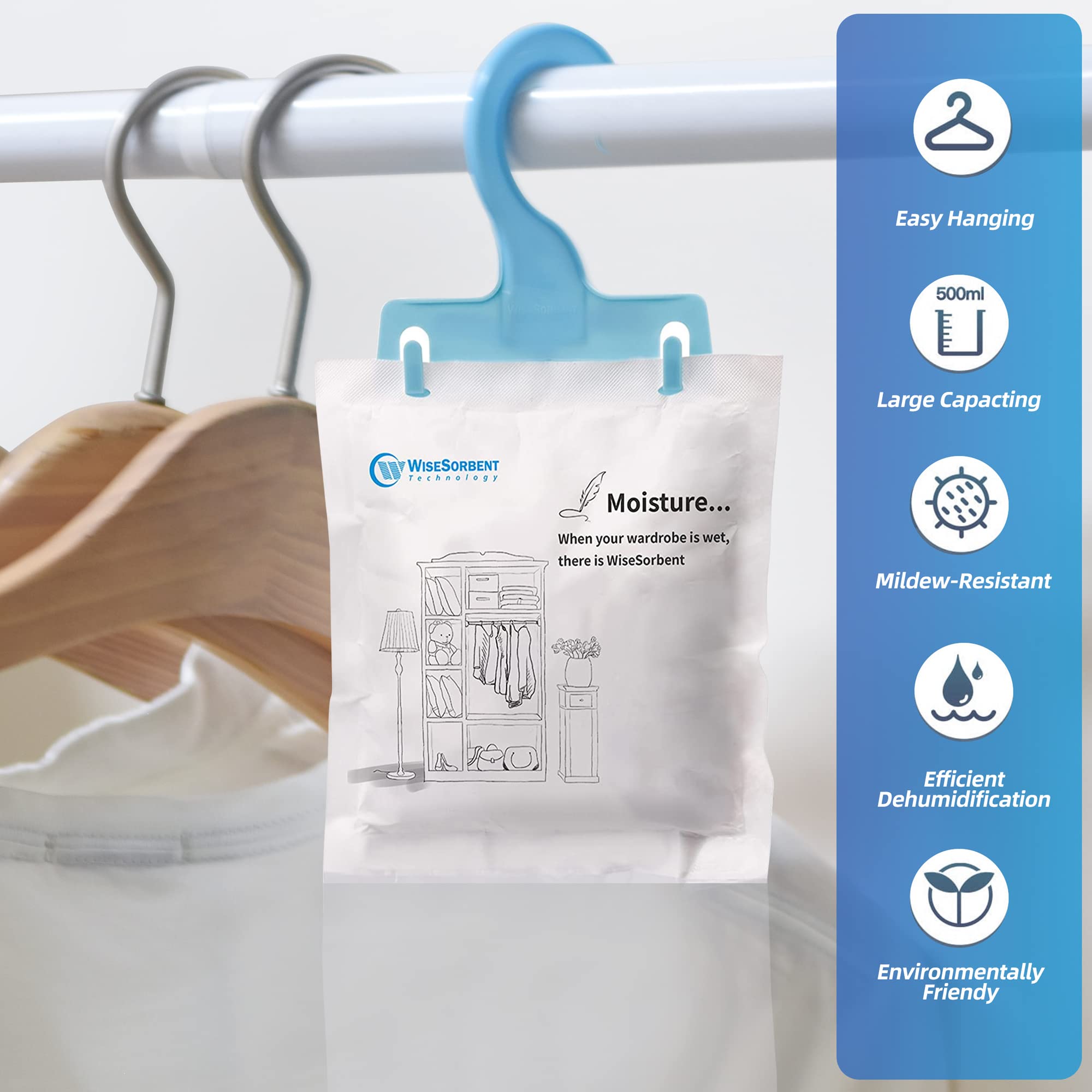 Moisture Absorber Packets with Plastic Case & Hook (4 Count)