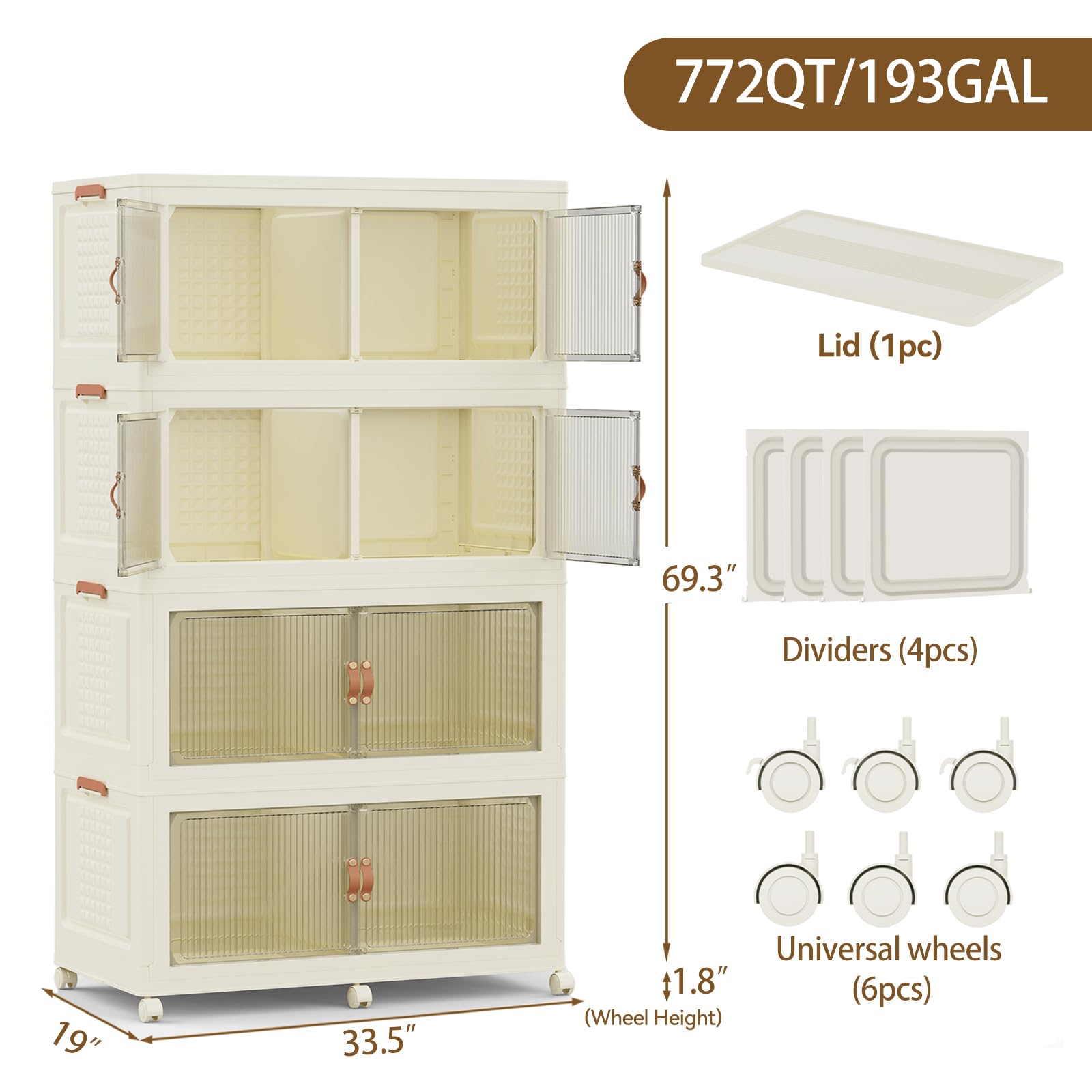 760Qt Stackable Storage Bins