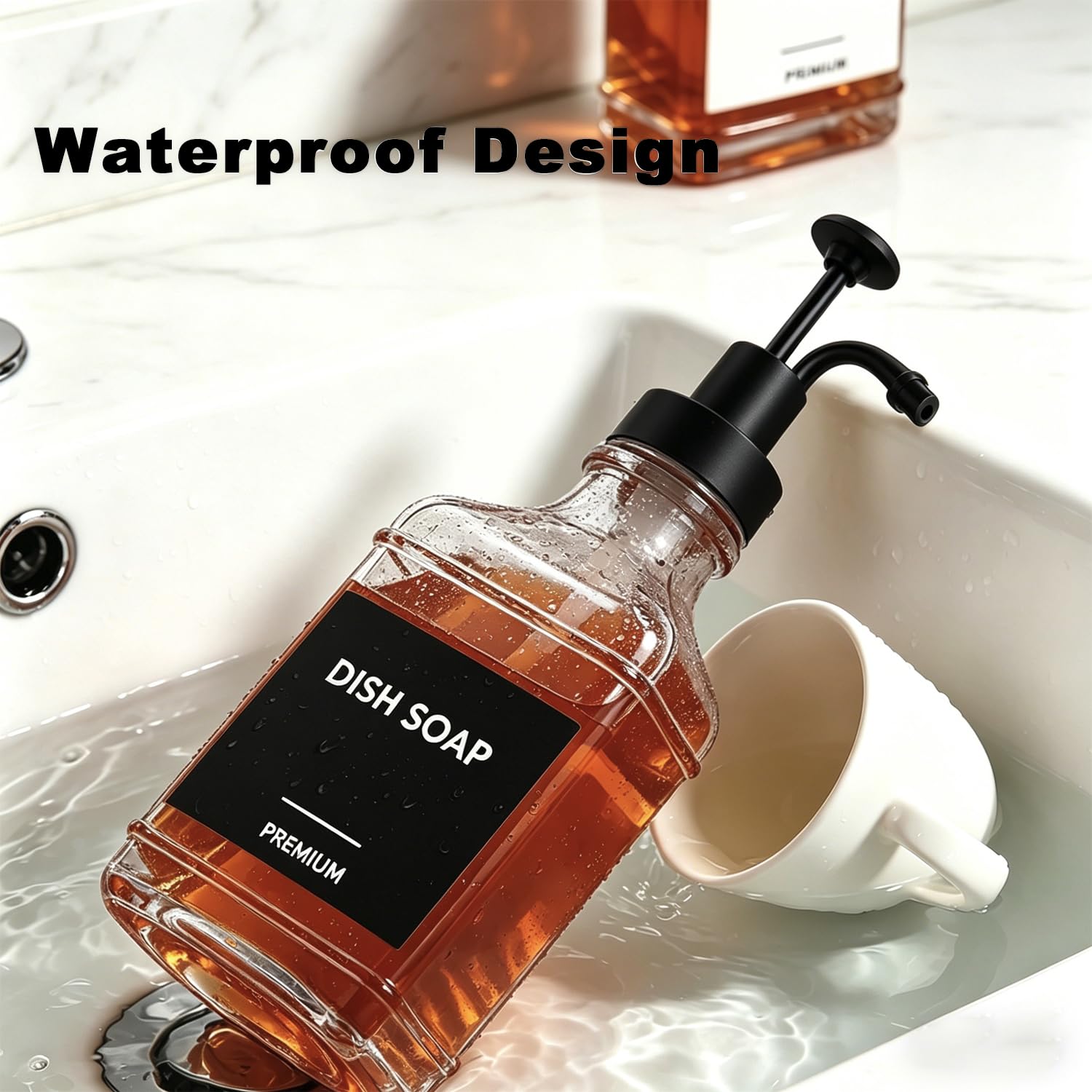 Dish Soap Dispenser for Kitchen (2 Count)