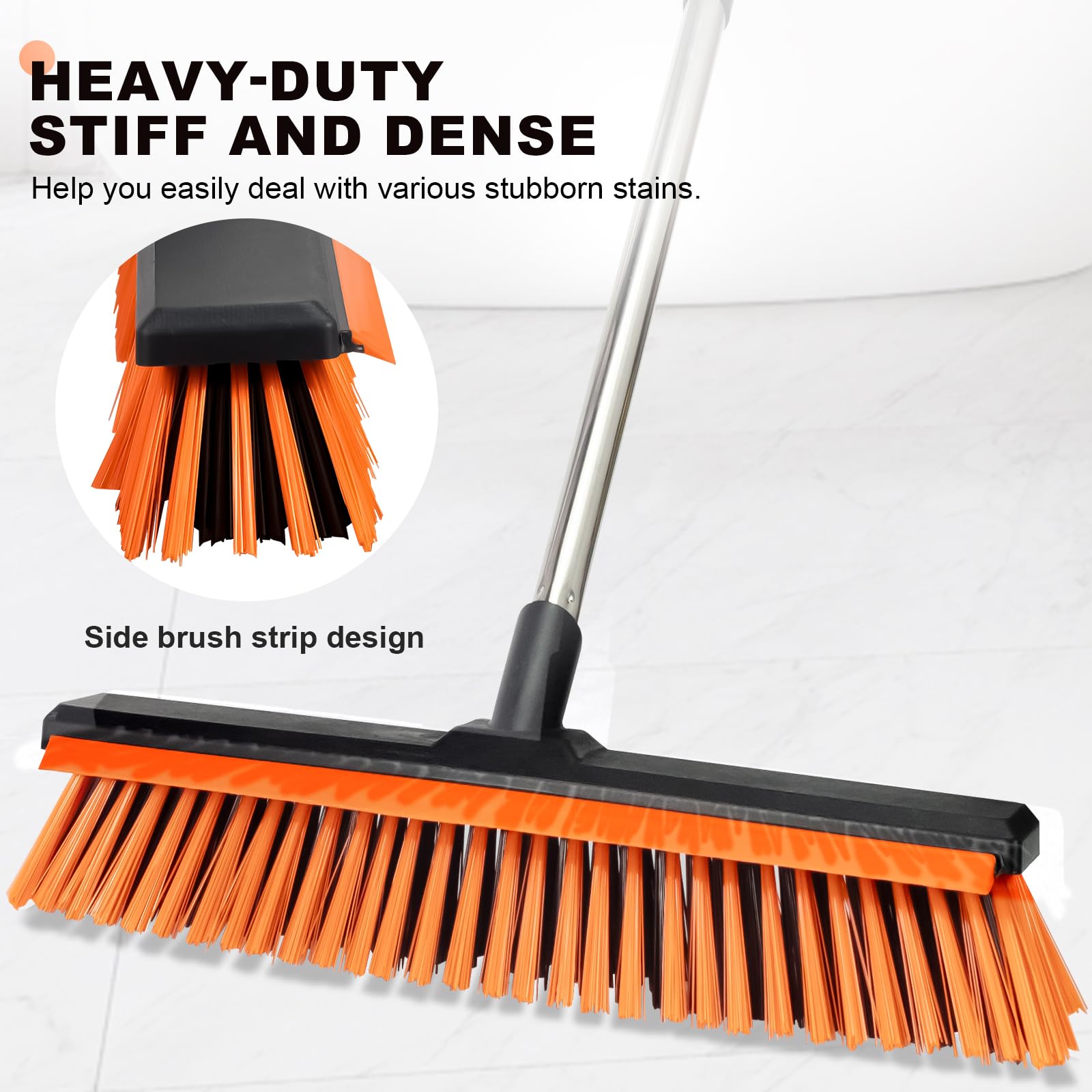 18" Push Broom Outdoor with Rubber Squeegee